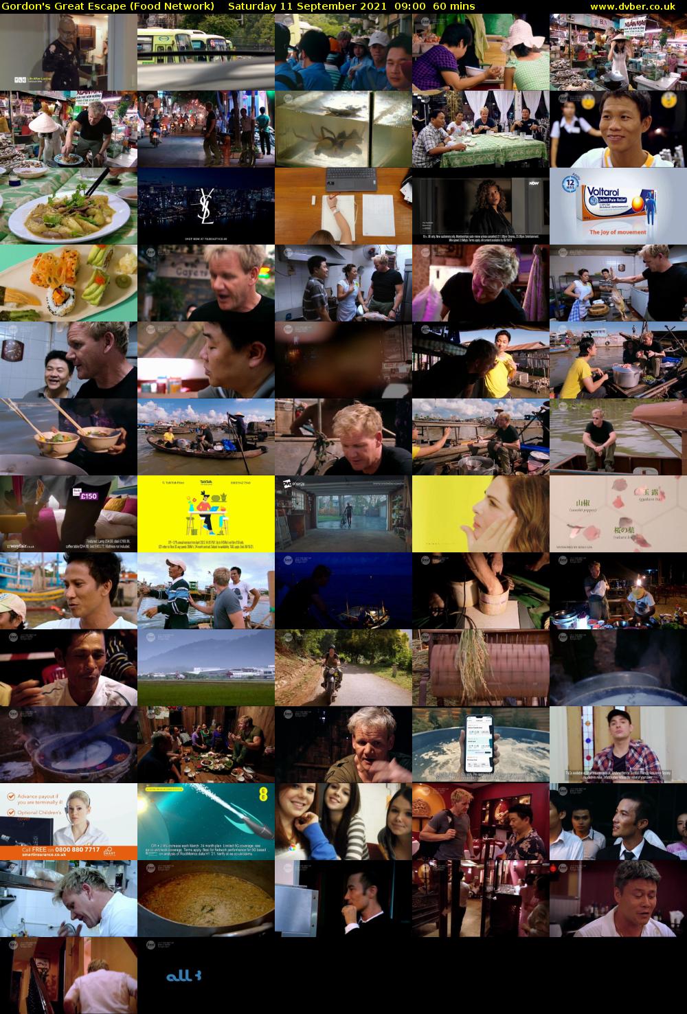 Gordon's Great Escape (Food Network) Saturday 11 September 2021 10:00 - 11:00