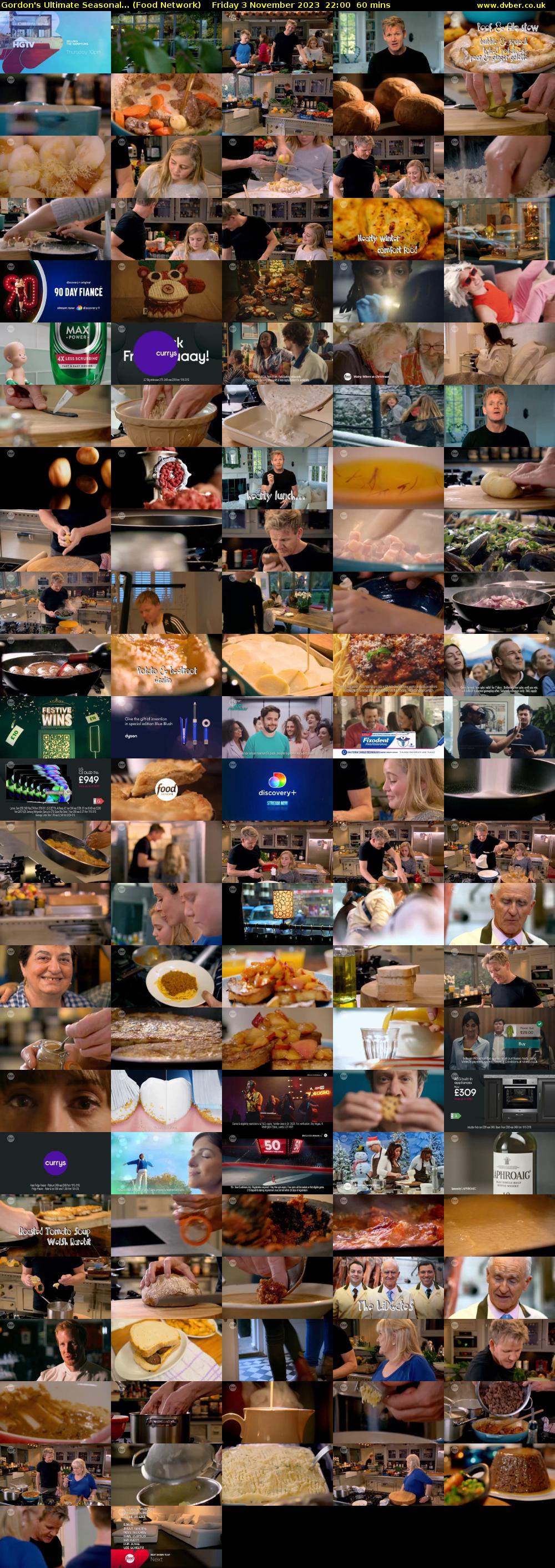Gordon's Ultimate Seasonal... (Food Network) Friday 3 November 2023 22:00 - 23:00