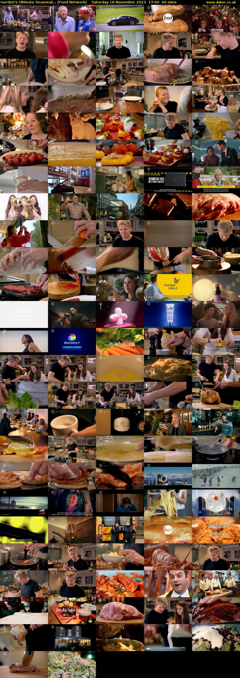 Gordon's Ultimate Seasonal... (Food Network) Saturday 18 November 2023 17:00 - 18:00
