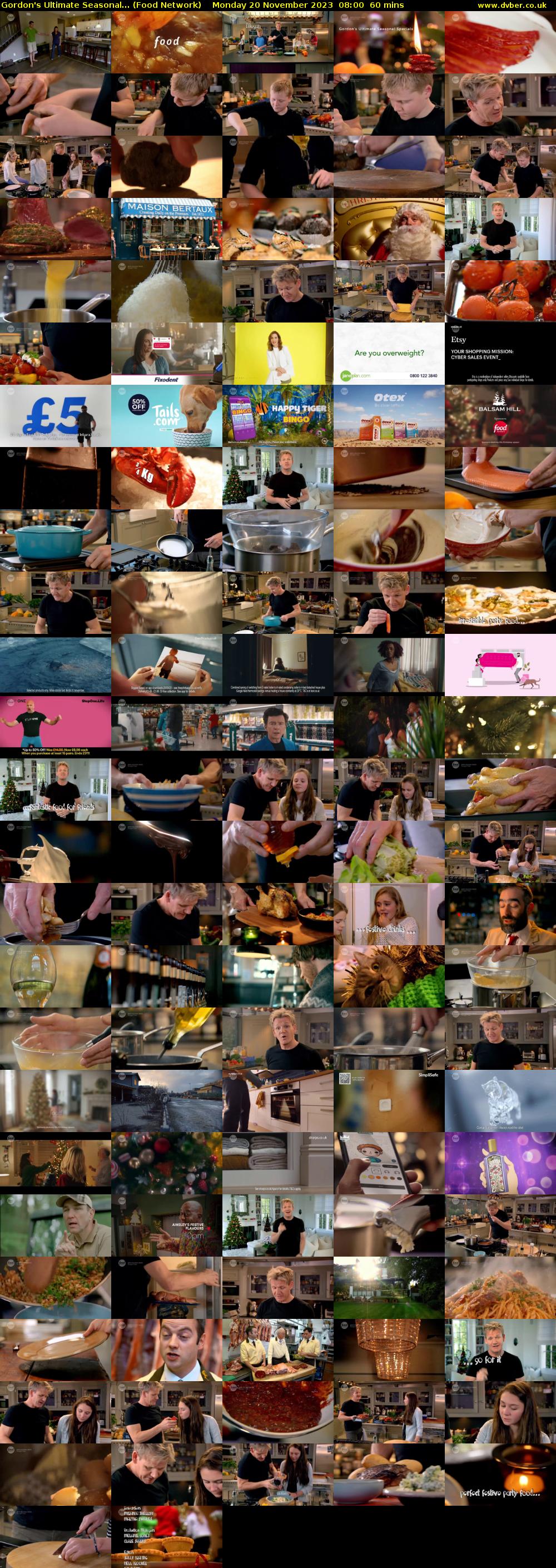 Gordon's Ultimate Seasonal... (Food Network) Monday 20 November 2023 08:00 - 09:00