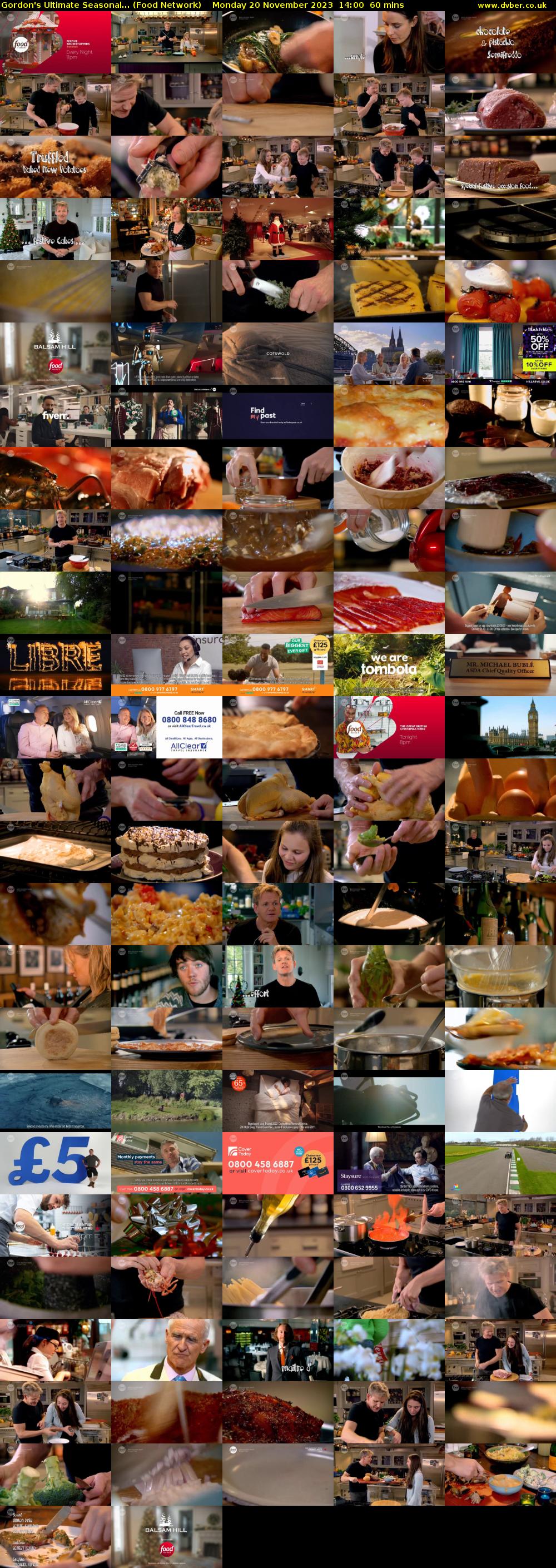 Gordon's Ultimate Seasonal... (Food Network) Monday 20 November 2023 14:00 - 15:00