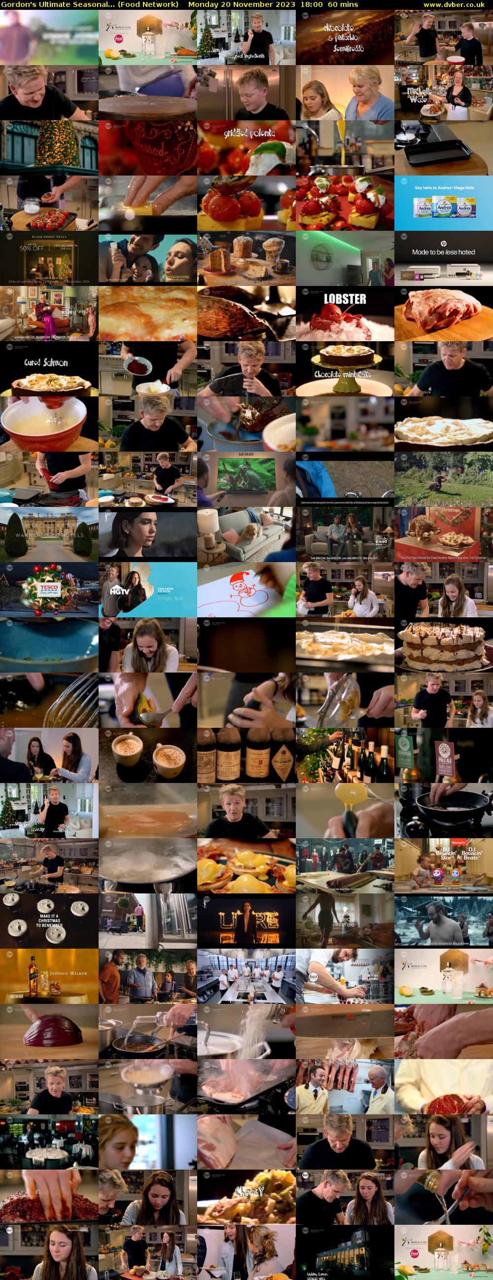 Gordon's Ultimate Seasonal... (Food Network) Monday 20 November 2023 18:00 - 19:00