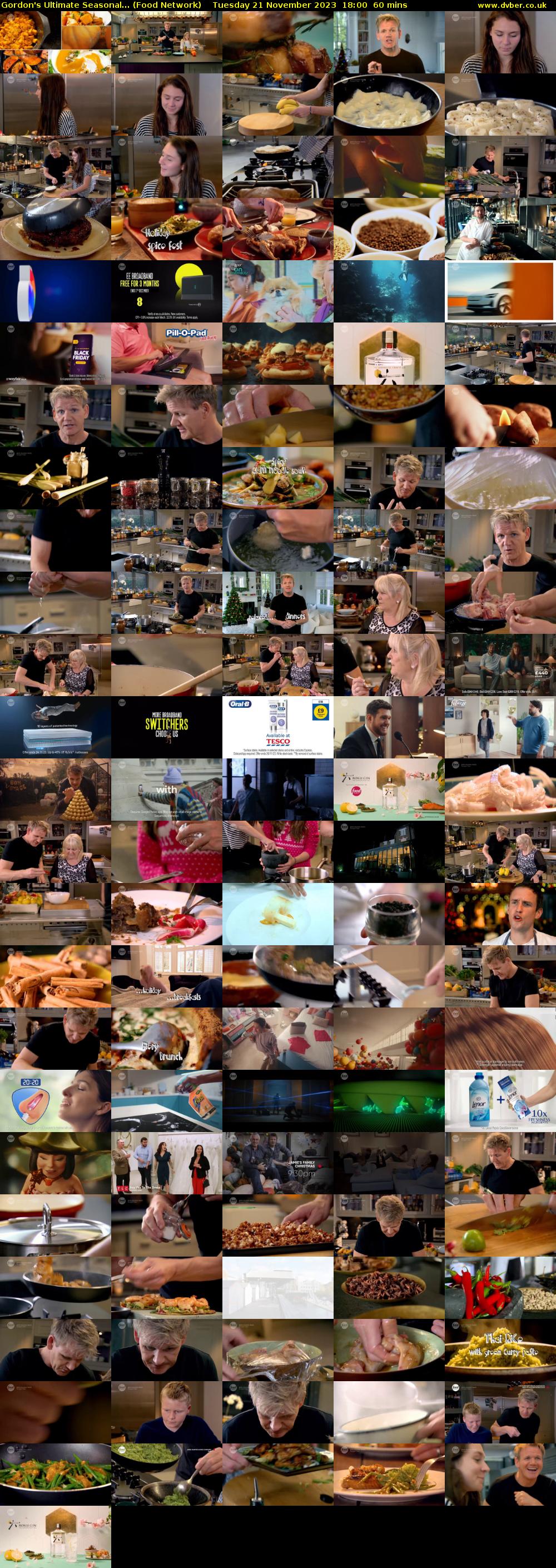Gordon's Ultimate Seasonal... (Food Network) Tuesday 21 November 2023 18:00 - 19:00