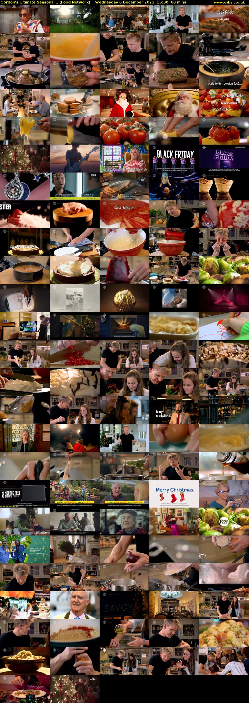 Gordon's Ultimate Seasonal... (Food Network) Wednesday 6 December 2023 15:00 - 16:00