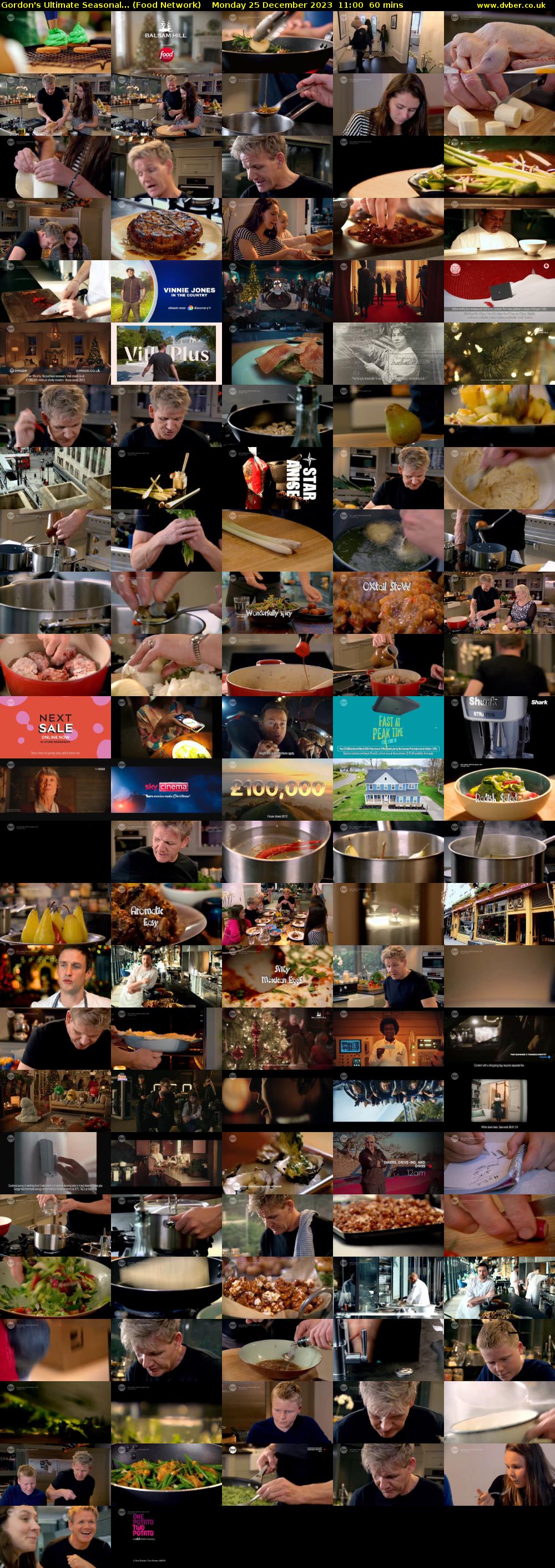 Gordon's Ultimate Seasonal... (Food Network) Monday 25 December 2023 11:00 - 12:00