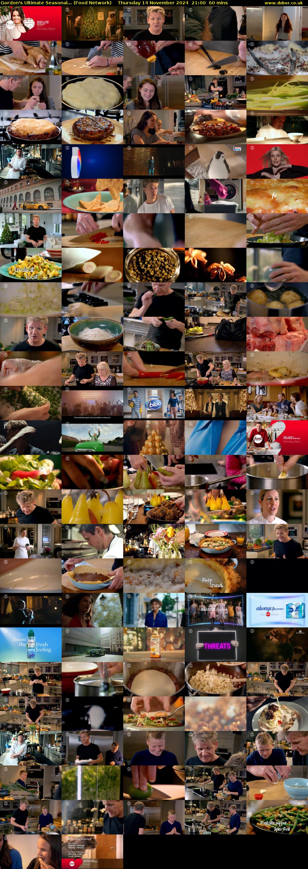 Gordon's Ultimate Seasonal... (Food Network) Thursday 14 November 2024 21:00 - 22:00