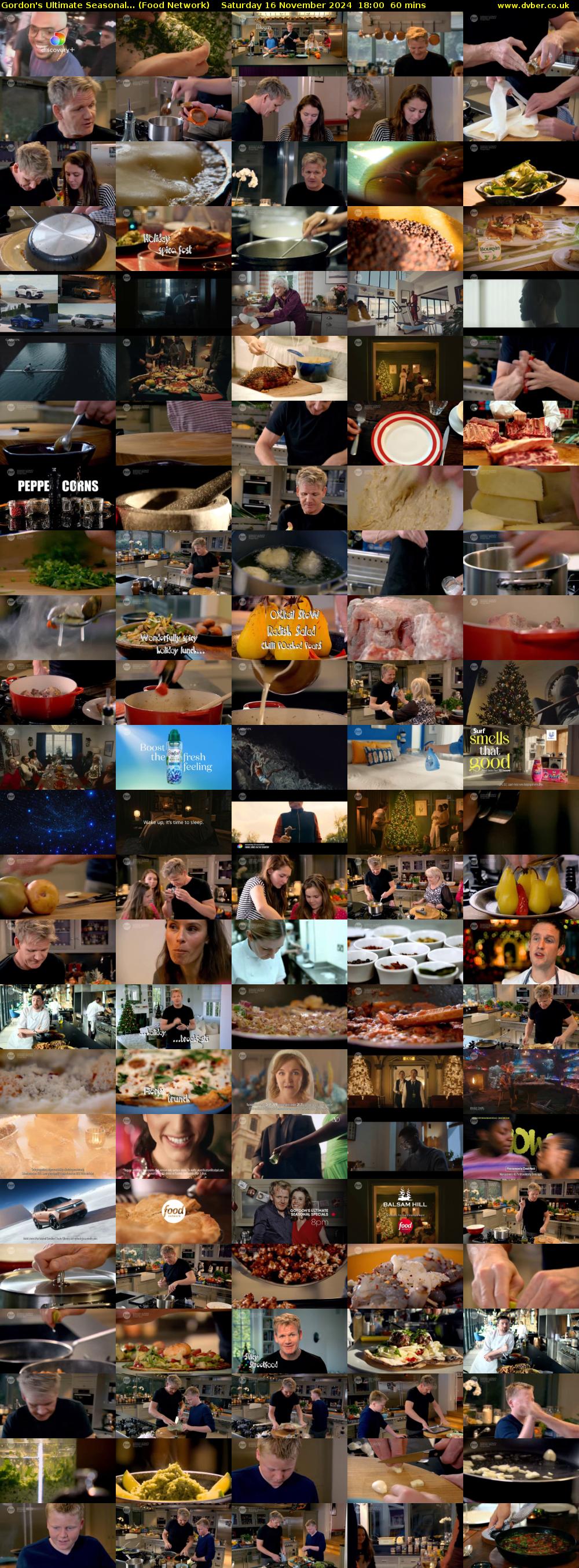 Gordon's Ultimate Seasonal... (Food Network) Saturday 16 November 2024 18:00 - 19:00