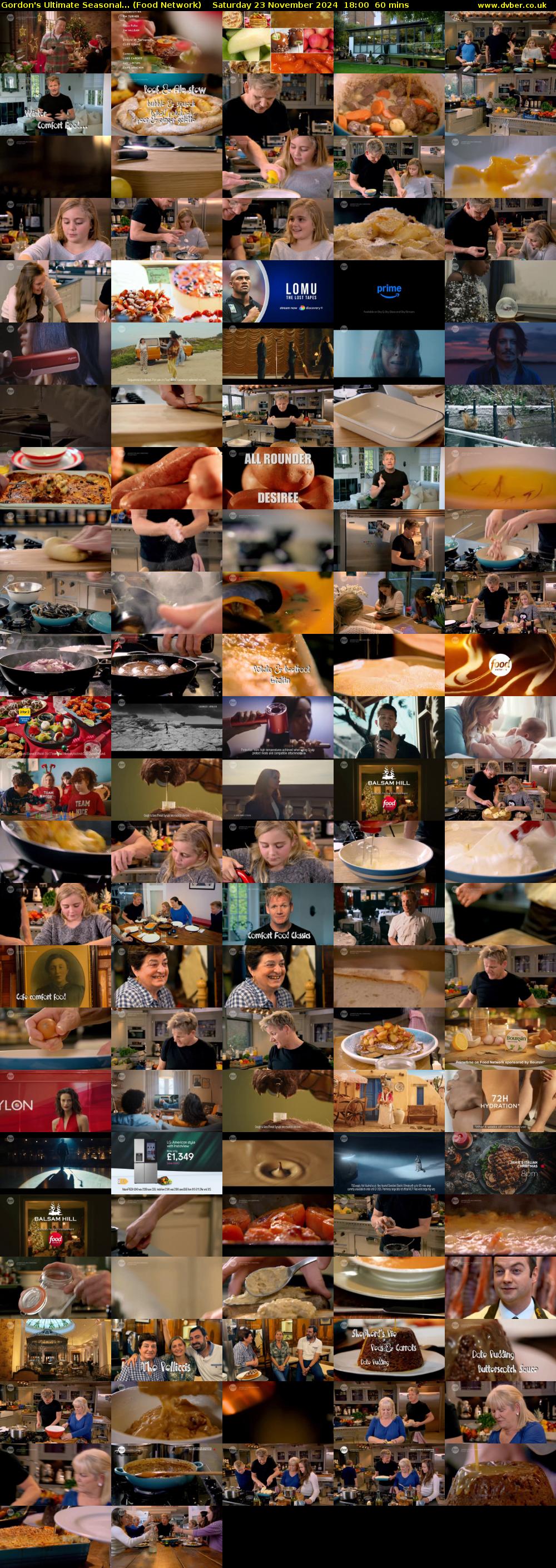 Gordon's Ultimate Seasonal... (Food Network) Saturday 23 November 2024 18:00 - 19:00