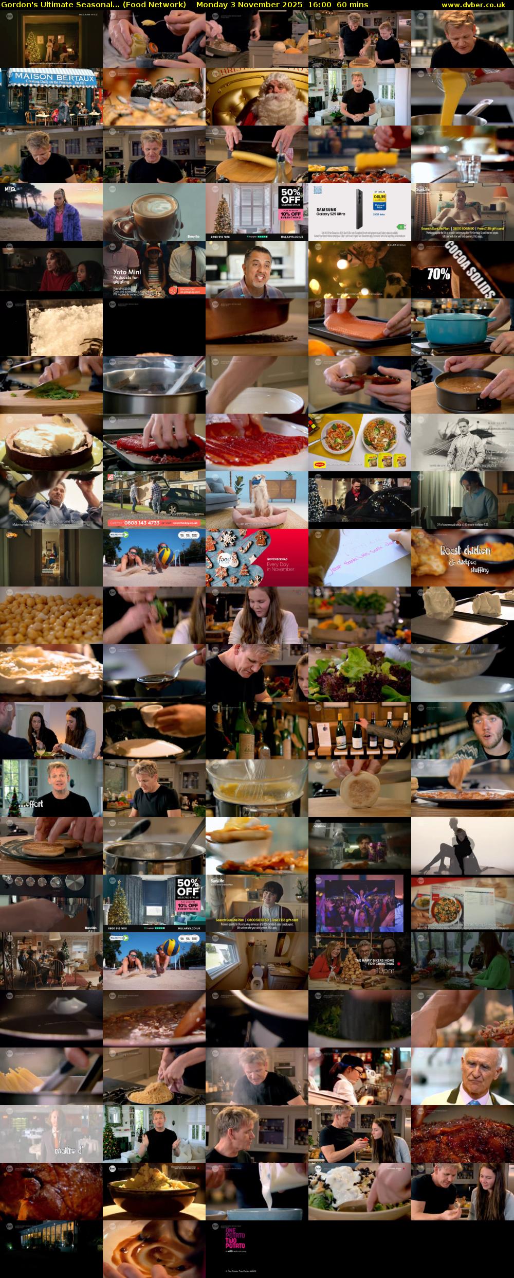 Gordon's Ultimate Seasonal... (Food Network) Monday 3 November 2025 16:00 - 17:00