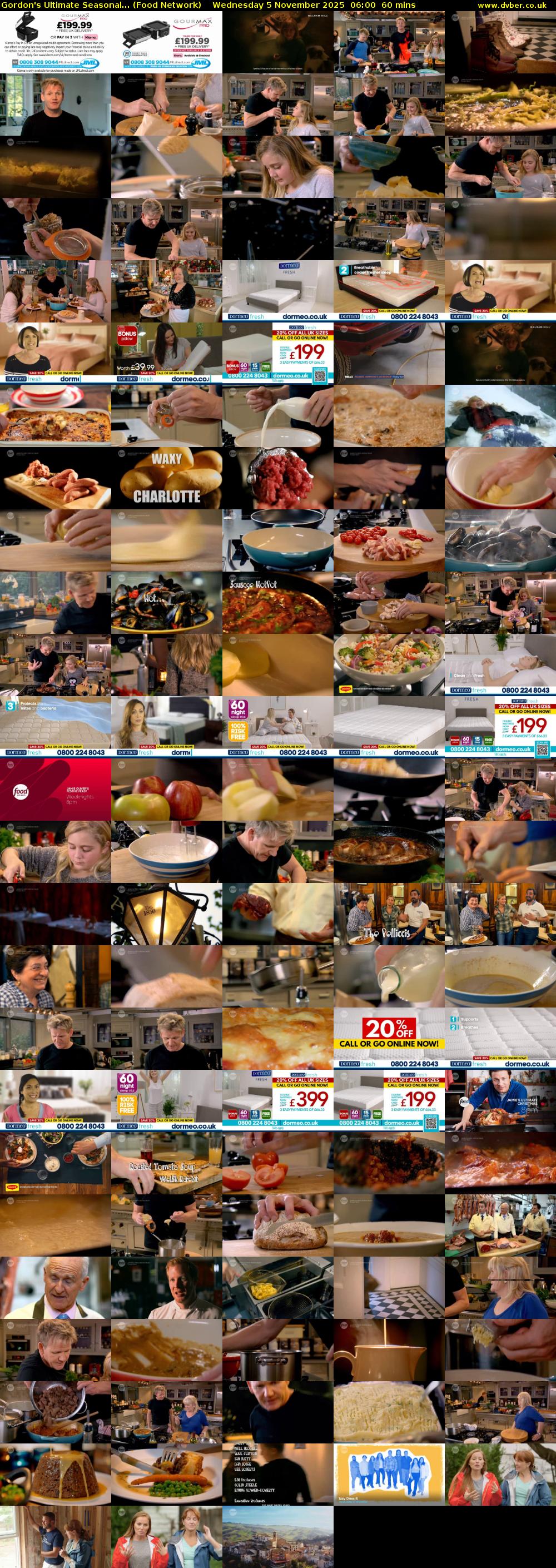 Gordon's Ultimate Seasonal... (Food Network) Wednesday 5 November 2025 06:00 - 07:00