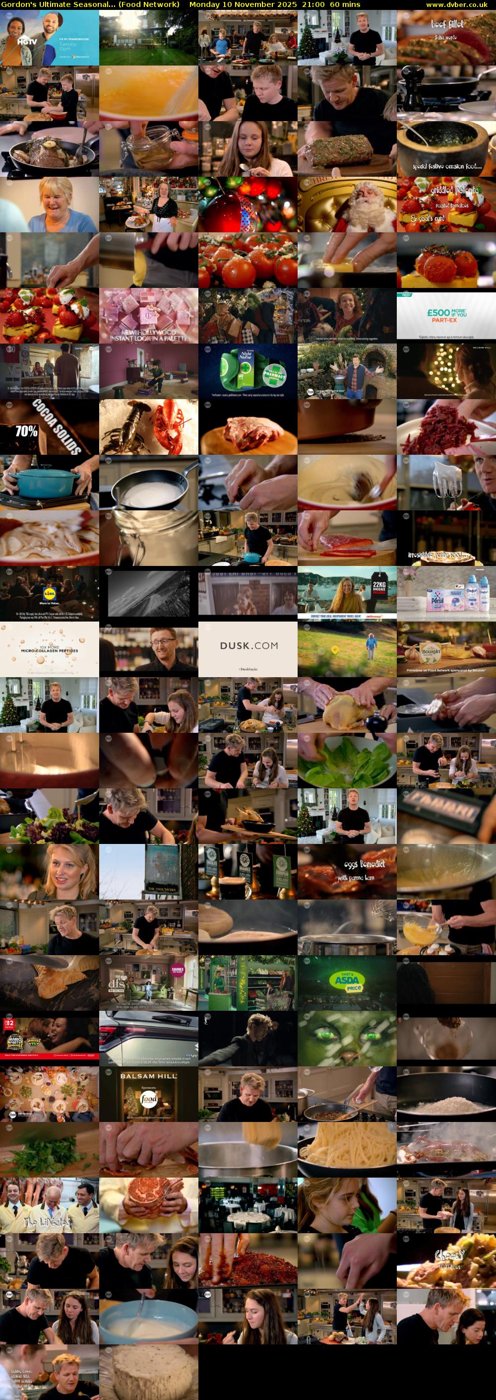 Gordon's Ultimate Seasonal... (Food Network) Monday 10 November 2025 21:00 - 22:00