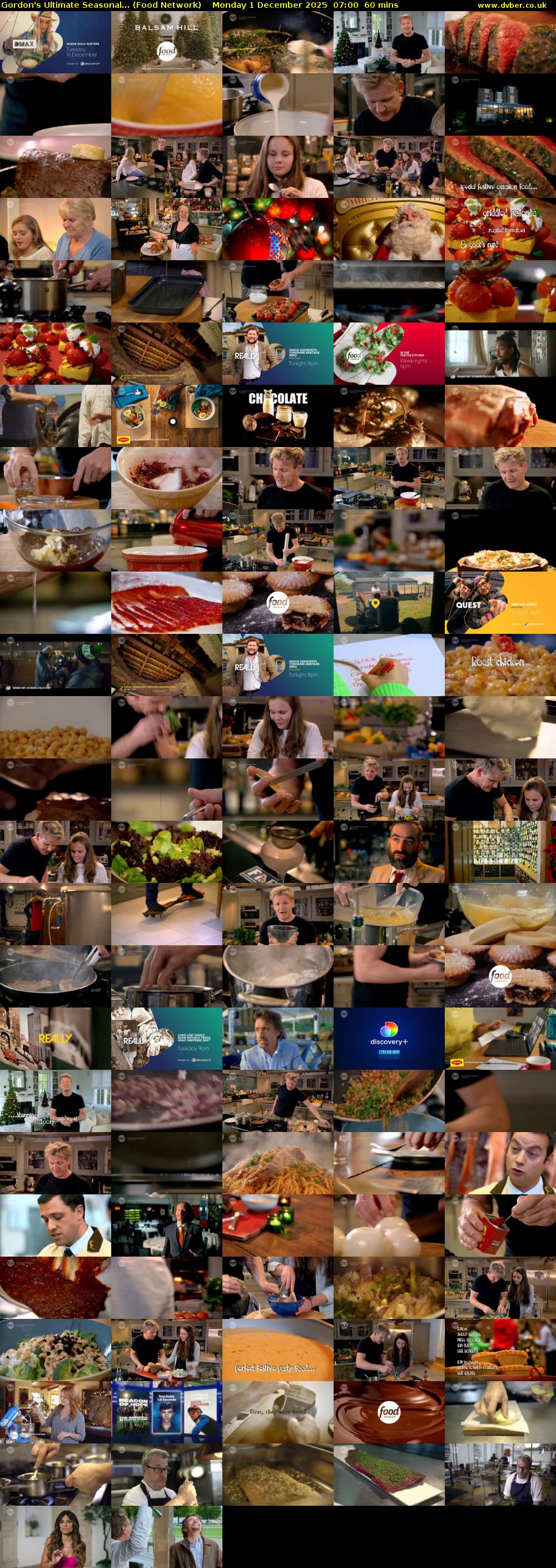 Gordon's Ultimate Seasonal... (Food Network) Monday 1 December 2025 07:00 - 08:00