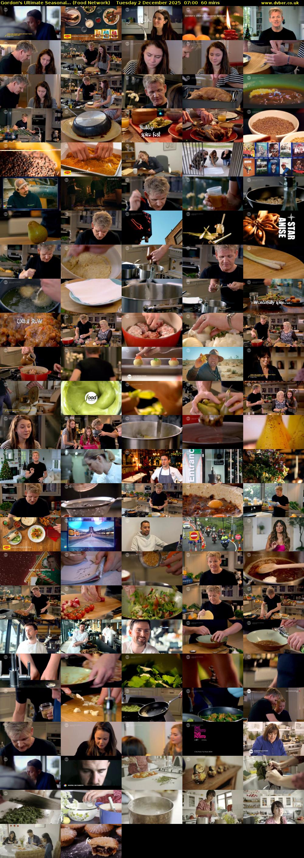 Gordon's Ultimate Seasonal... (Food Network) Tuesday 2 December 2025 07:00 - 08:00