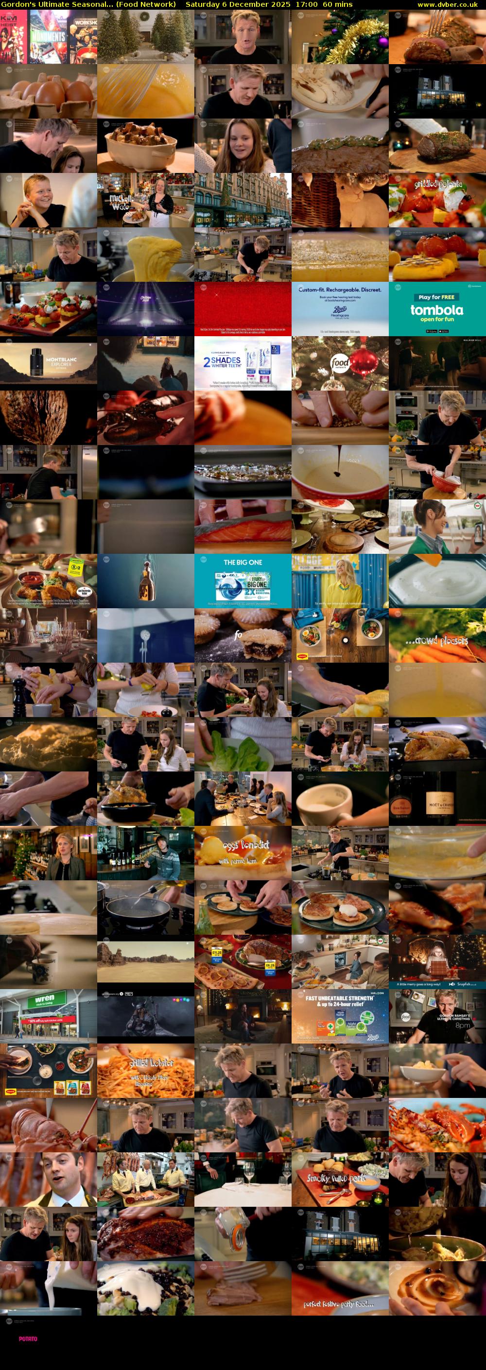 Gordon's Ultimate Seasonal... (Food Network) Saturday 6 December 2025 17:00 - 18:00