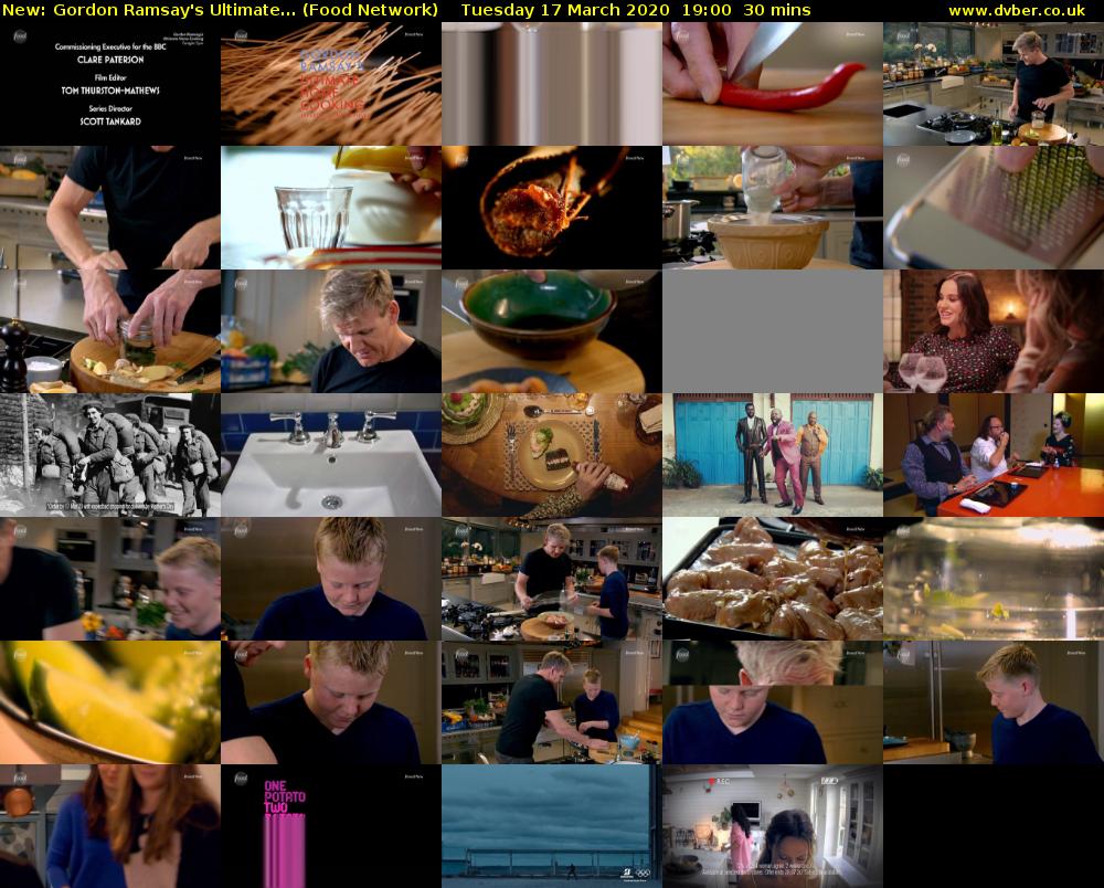 Gordon Ramsay's Ultimate... (Food Network) Tuesday 17 March 2020 19:00 - 19:30