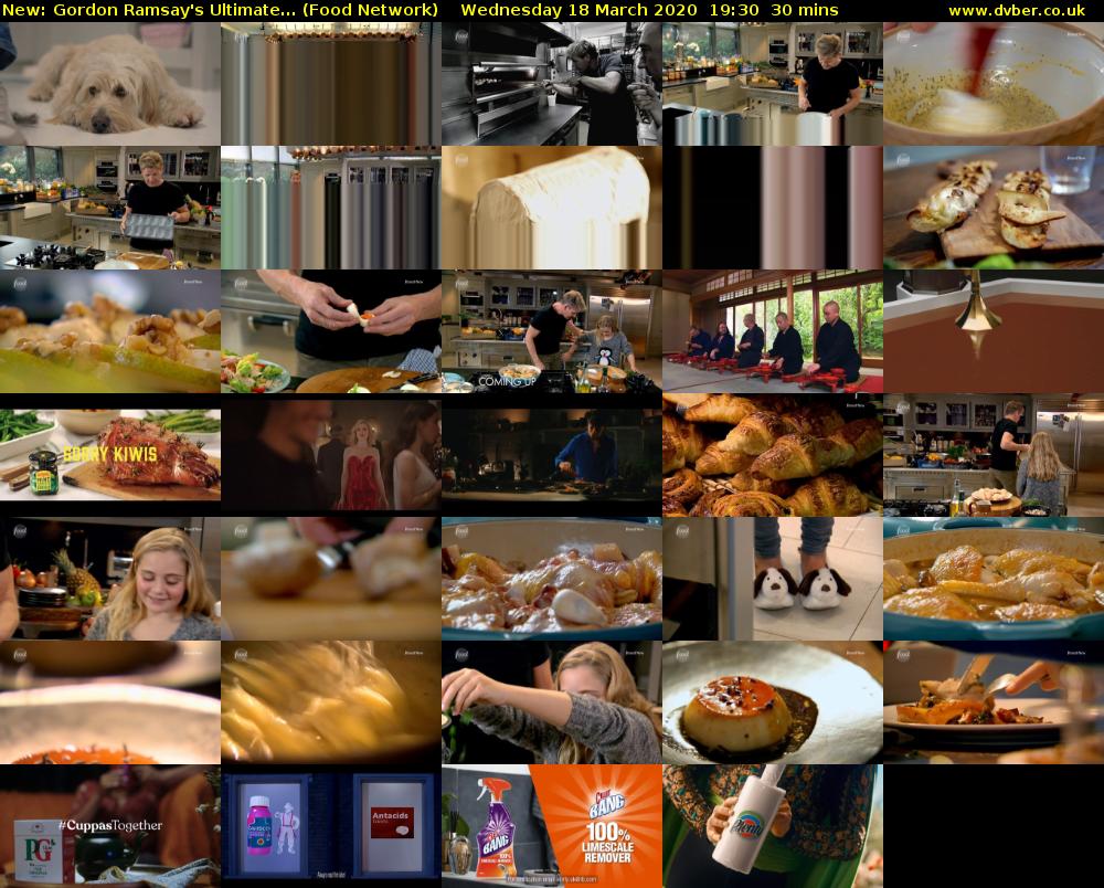 Gordon Ramsay's Ultimate... (Food Network) Wednesday 18 March 2020 19:30 - 20:00
