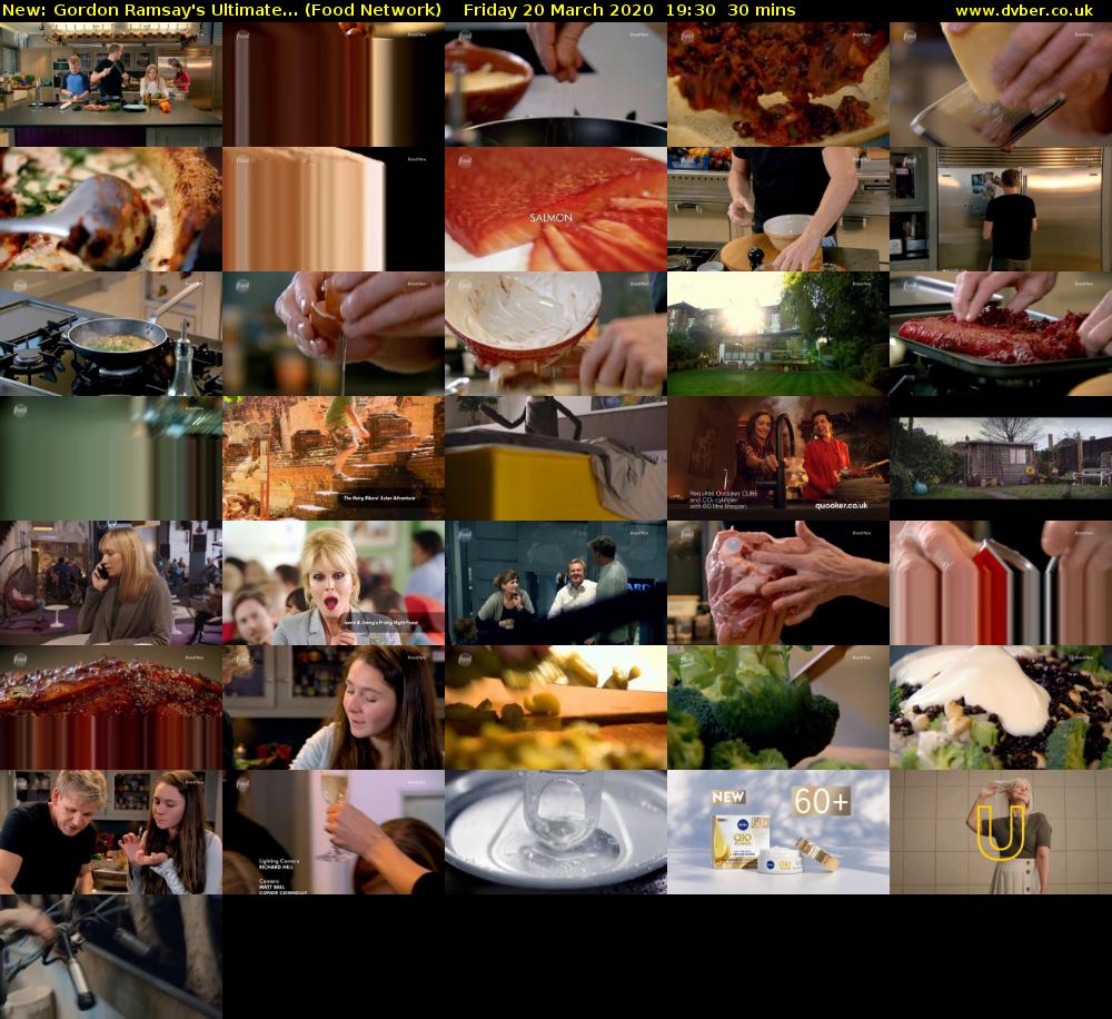 Gordon Ramsay's Ultimate... (Food Network) Friday 20 March 2020 19:30 - 20:00