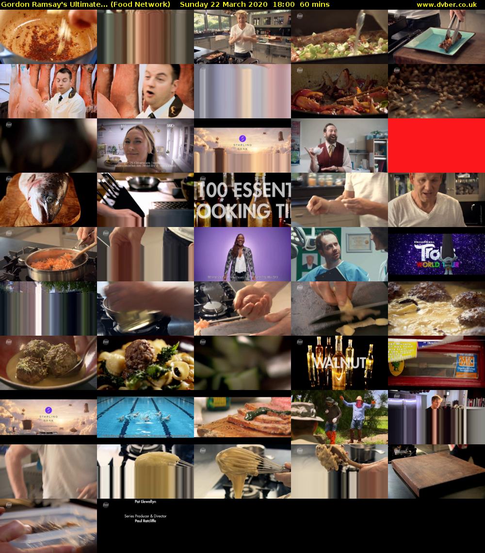 Gordon Ramsay's Ultimate... (Food Network) Sunday 22 March 2020 18:00 - 19:00
