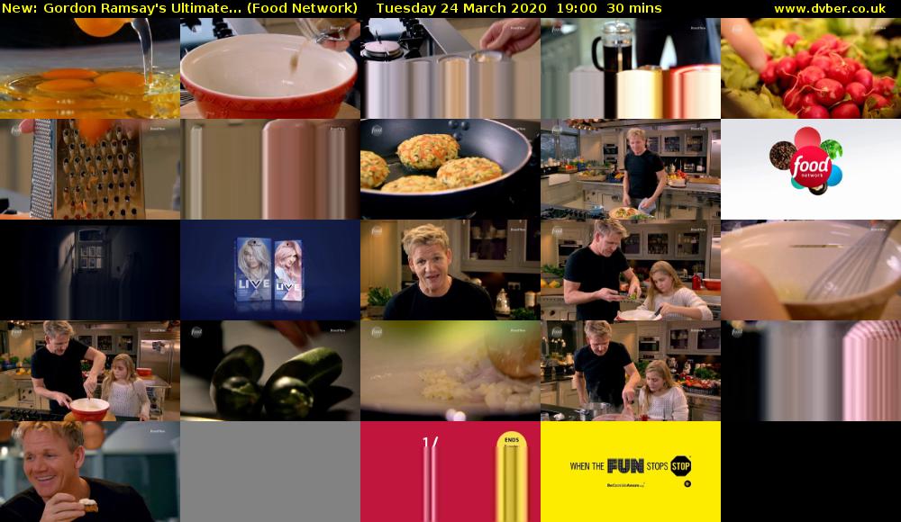 Gordon Ramsay's Ultimate... (Food Network) Tuesday 24 March 2020 19:00 - 19:30
