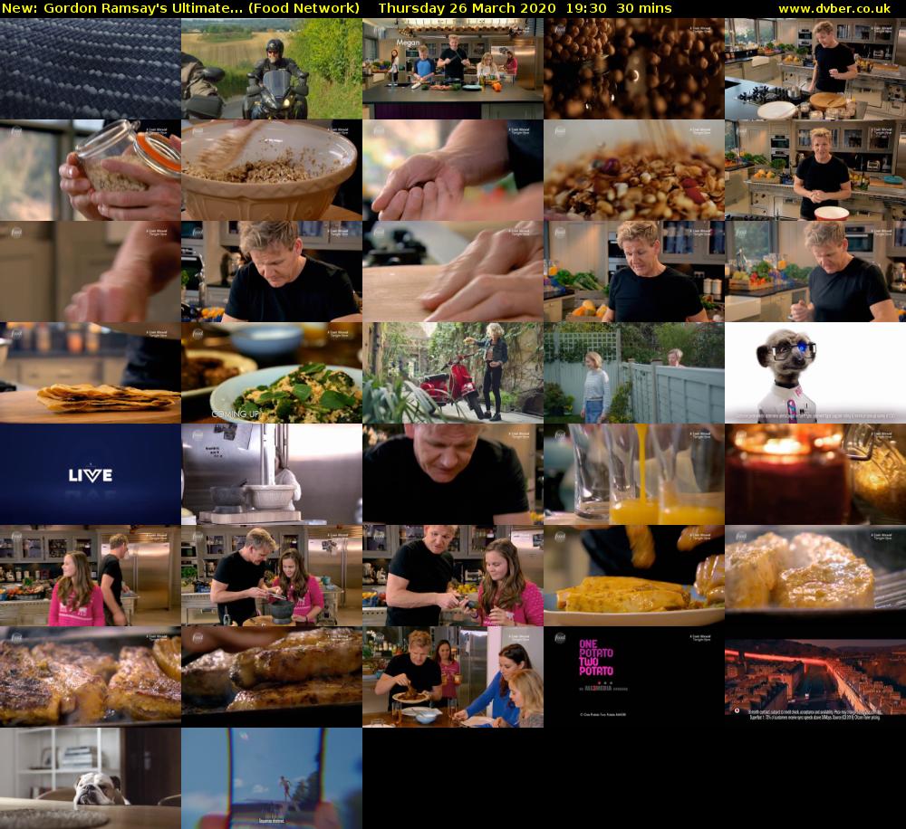 Gordon Ramsay's Ultimate... (Food Network) Thursday 26 March 2020 19:30 - 20:00