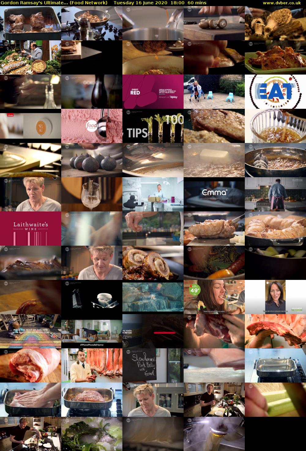 Gordon Ramsay's Ultimate... (Food Network) Tuesday 16 June 2020 18:00 - 19:00