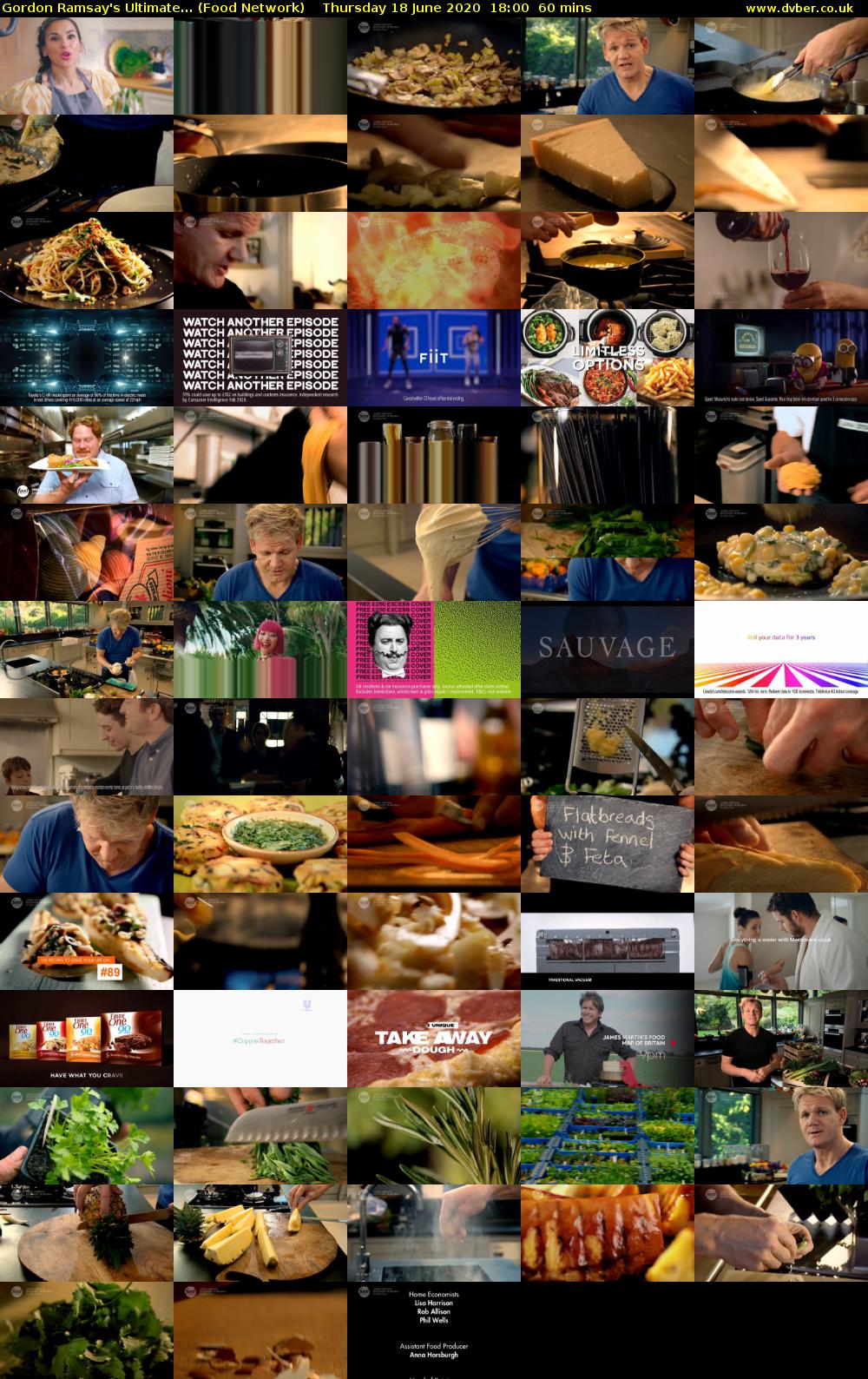 Gordon Ramsay's Ultimate... (Food Network) Thursday 18 June 2020 18:00 - 19:00