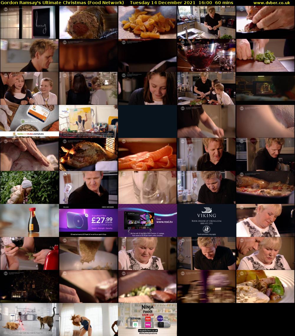 Gordon Ramsay's Ultimate Christmas (Food Network) Tuesday 14 December 2021 16:00 - 17:00