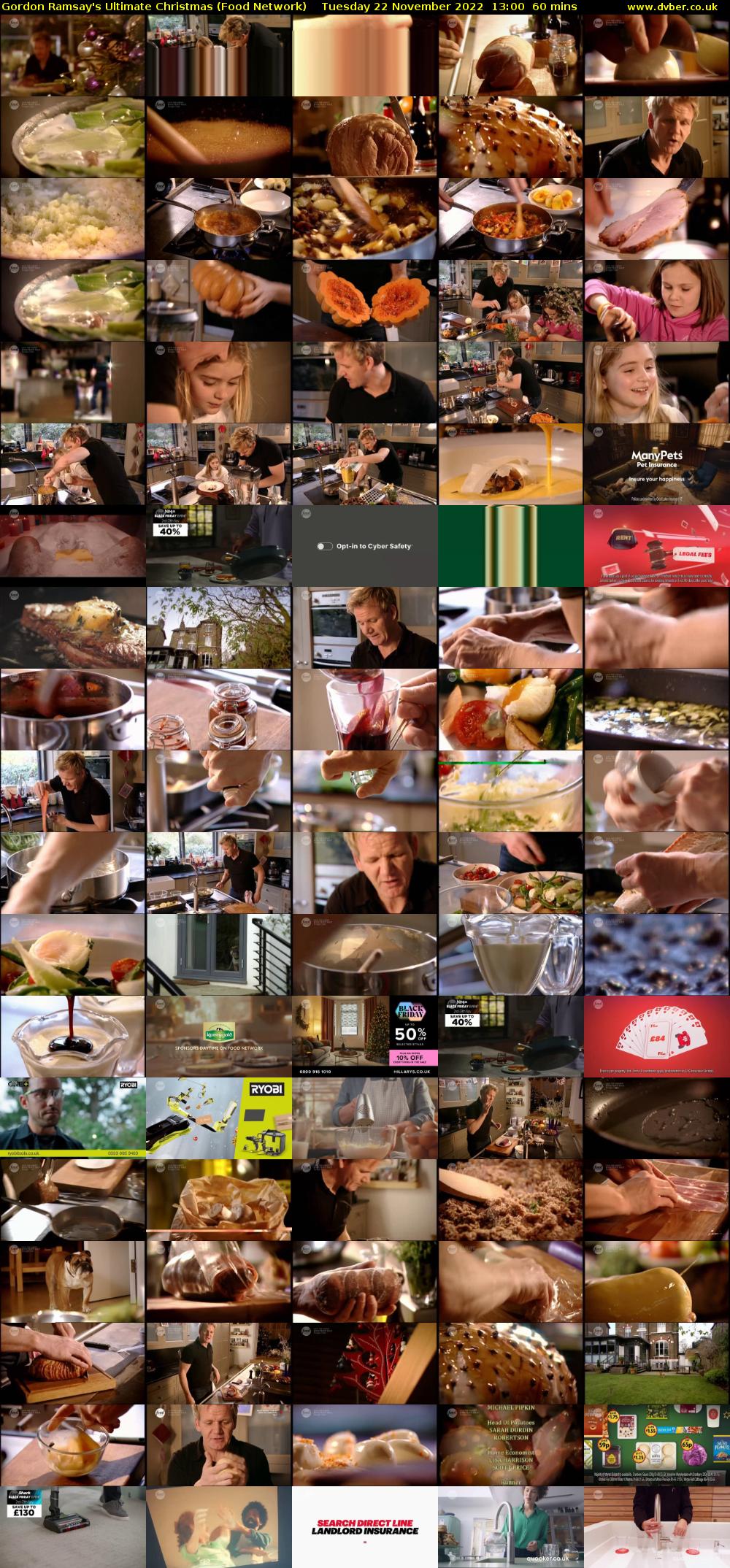 Gordon Ramsay's Ultimate Christmas (Food Network) Tuesday 22 November 2022 13:00 - 14:00