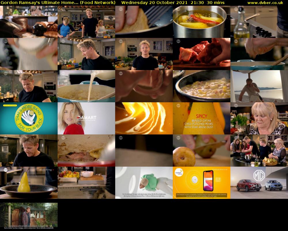 Gordon Ramsay's Ultimate Home... (Food Network) Wednesday 20 October 2021 21:30 - 22:00