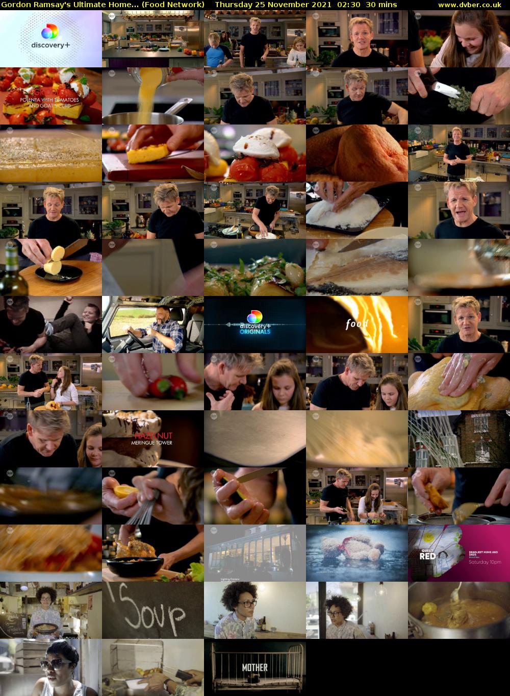 Gordon Ramsay's Ultimate Home... (Food Network) Thursday 25 November 2021 02:30 - 03:00