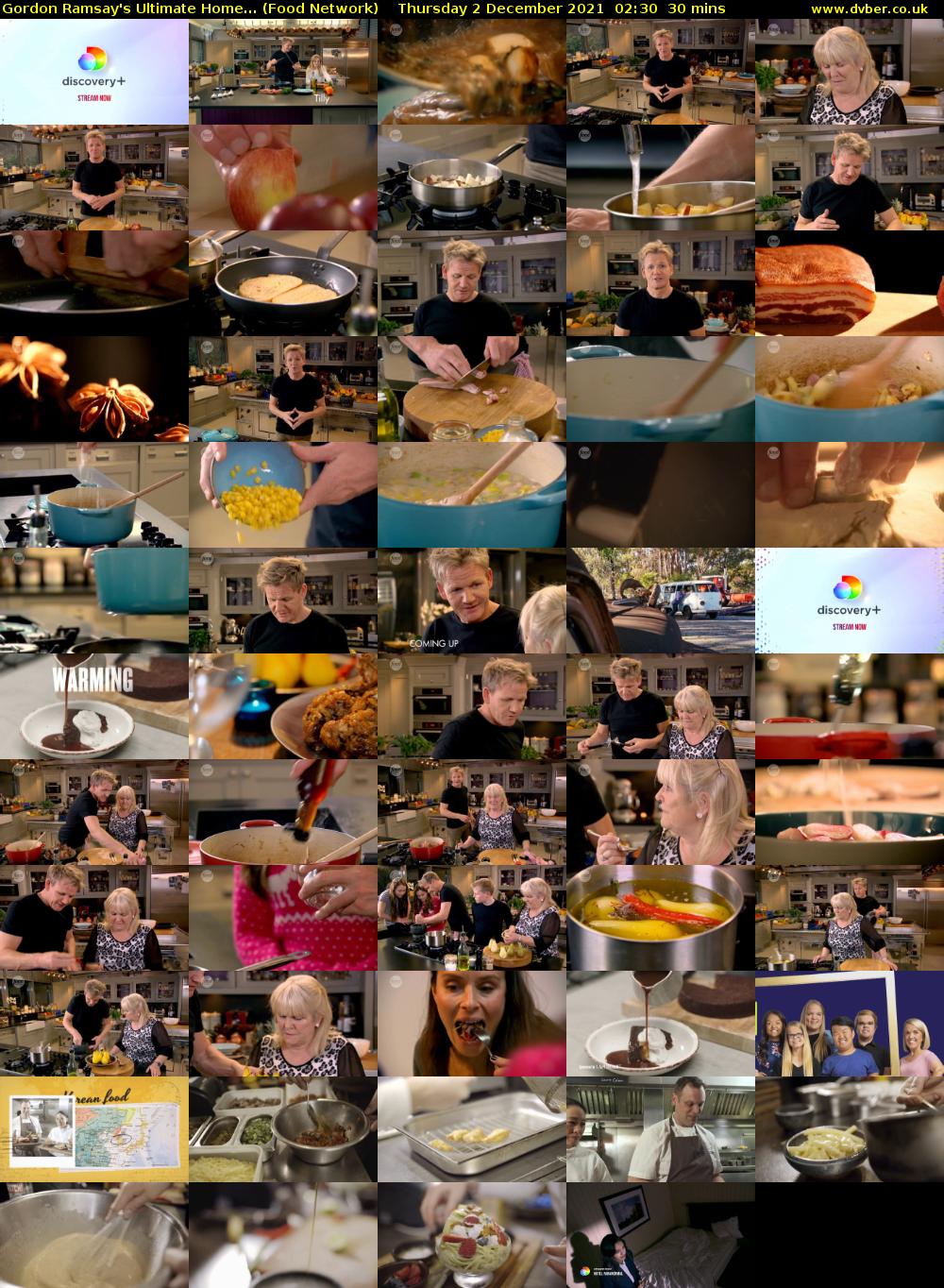Gordon Ramsay's Ultimate Home... (Food Network) Thursday 2 December 2021 02:30 - 03:00