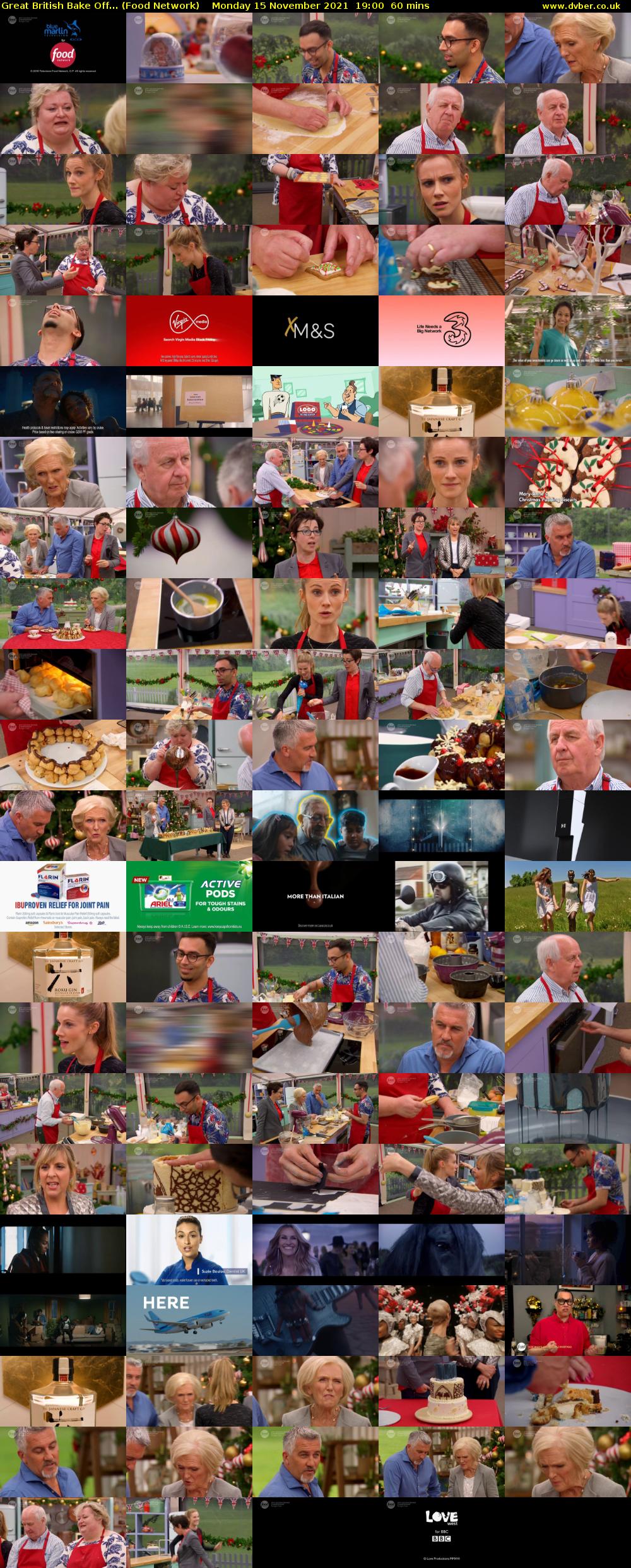 Great British Bake Off... (Food Network) Monday 15 November 2021 19:00 - 20:00