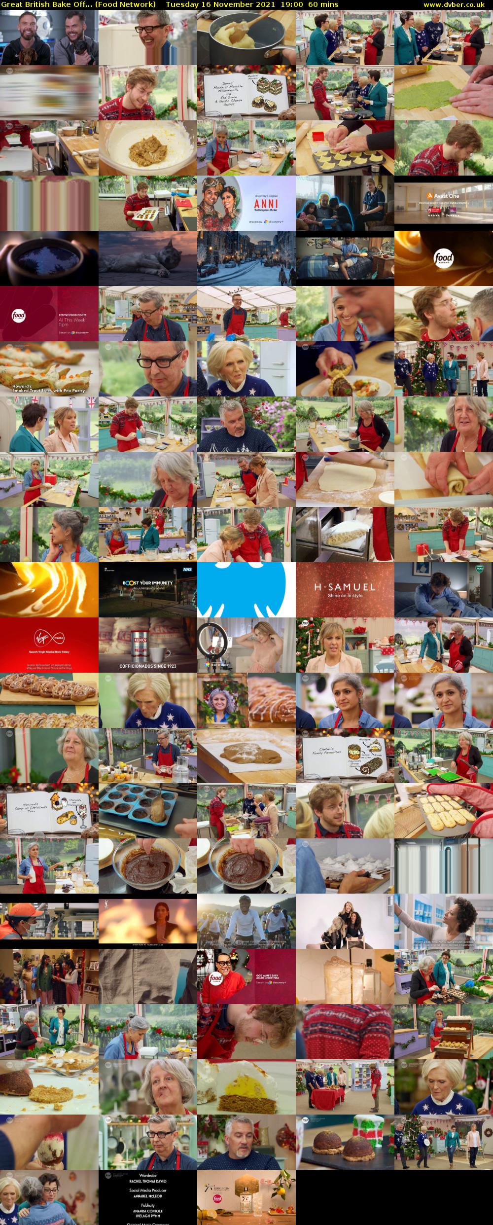Great British Bake Off... (Food Network) Tuesday 16 November 2021 19:00 - 20:00