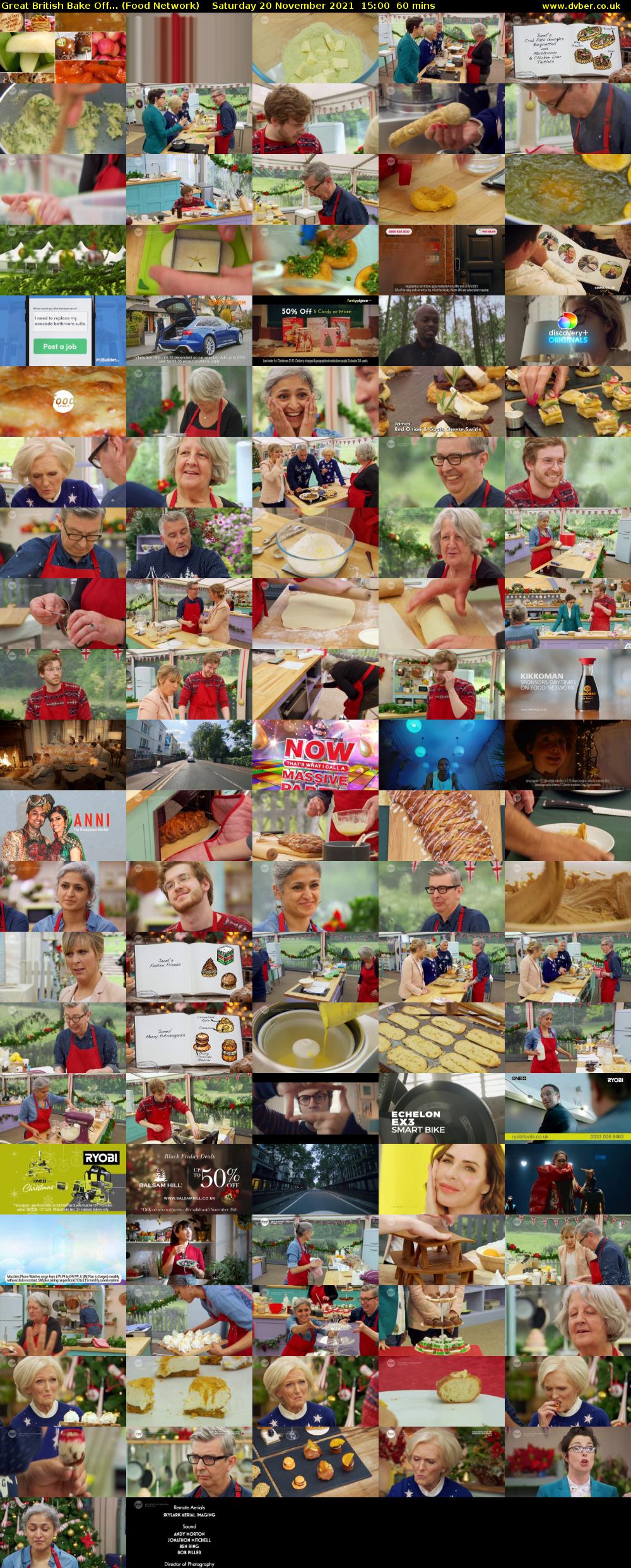 Great British Bake Off... (Food Network) Saturday 20 November 2021 15:00 - 16:00