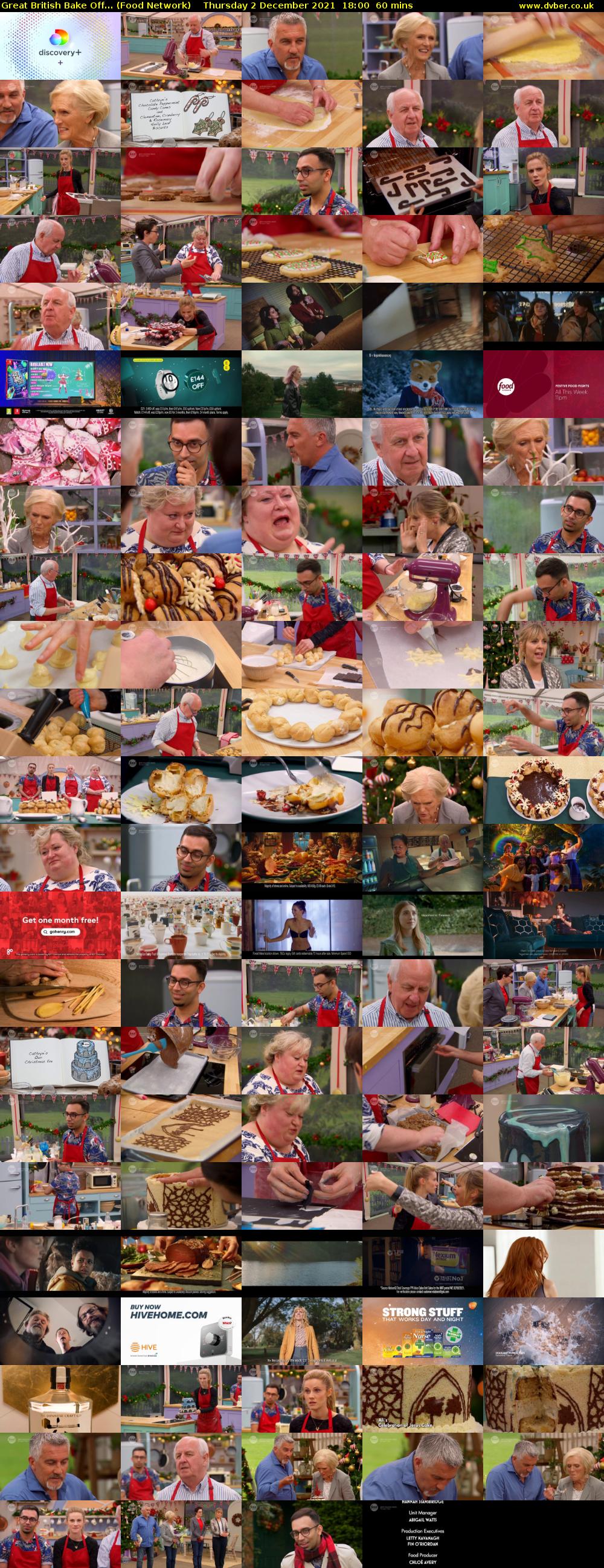 Great British Bake Off... (Food Network) Thursday 2 December 2021 18:00 - 19:00