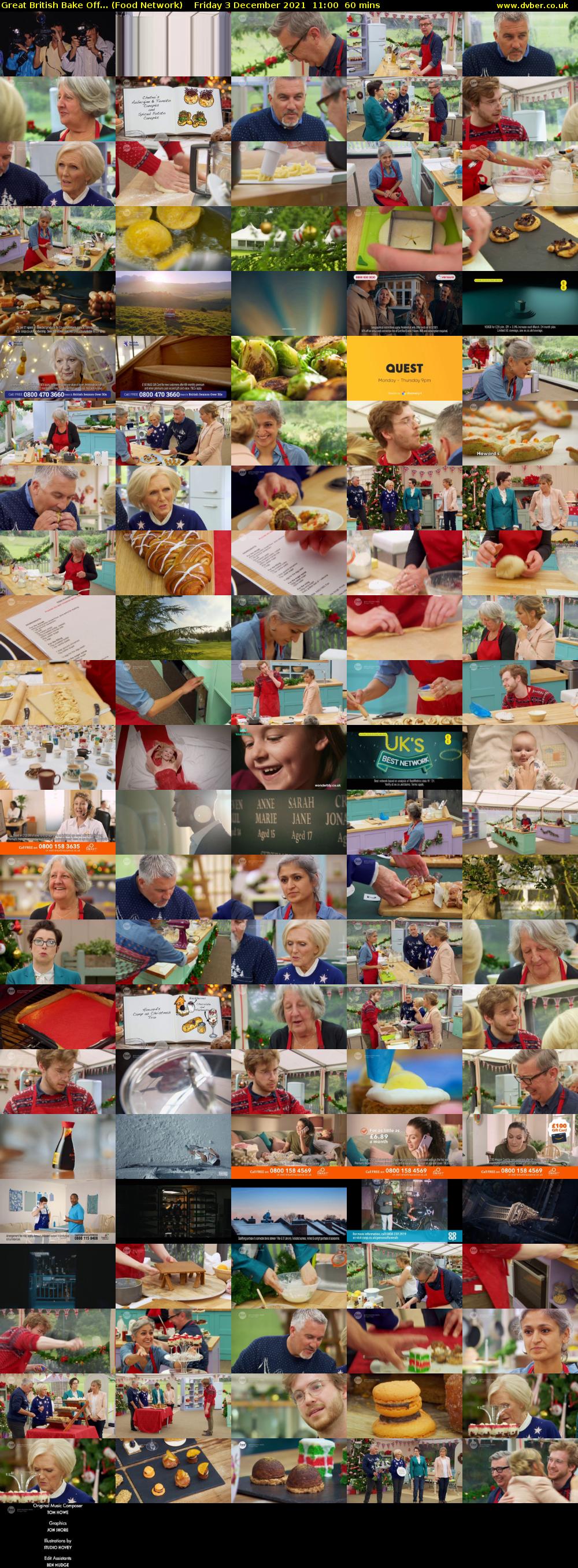 Great British Bake Off... (Food Network) Friday 3 December 2021 11:00 - 12:00