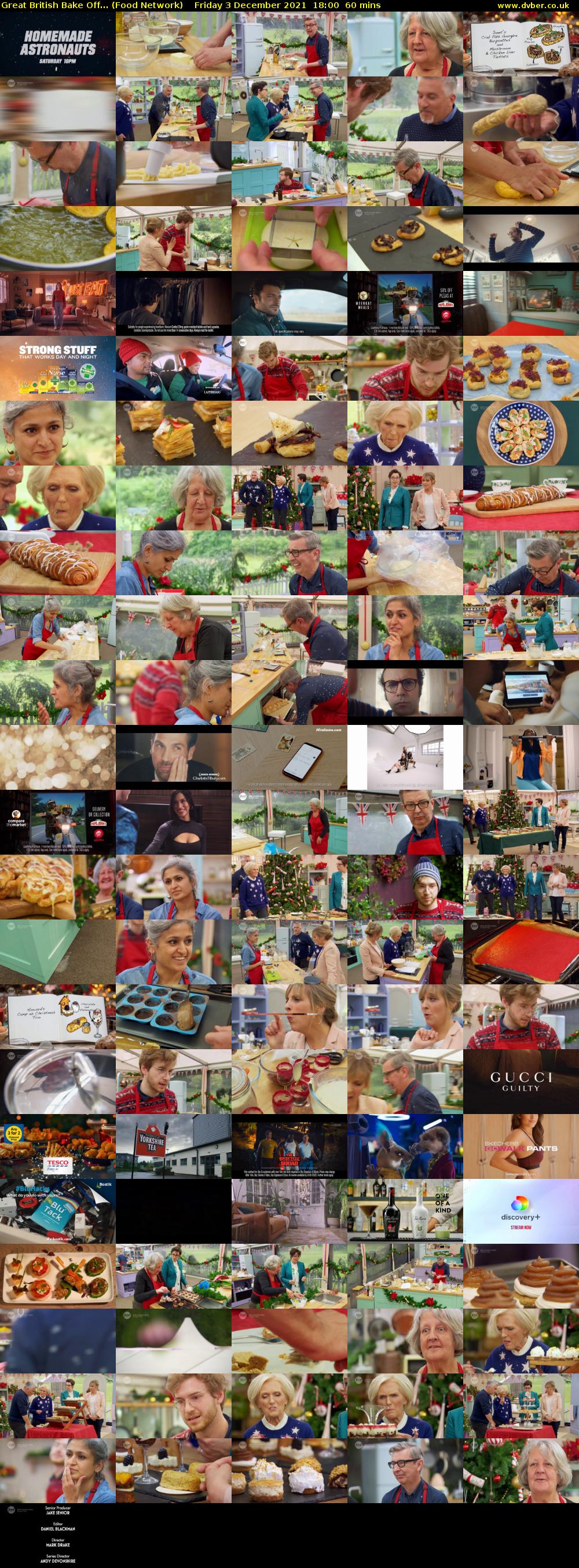 Great British Bake Off... (Food Network) Friday 3 December 2021 18:00 - 19:00