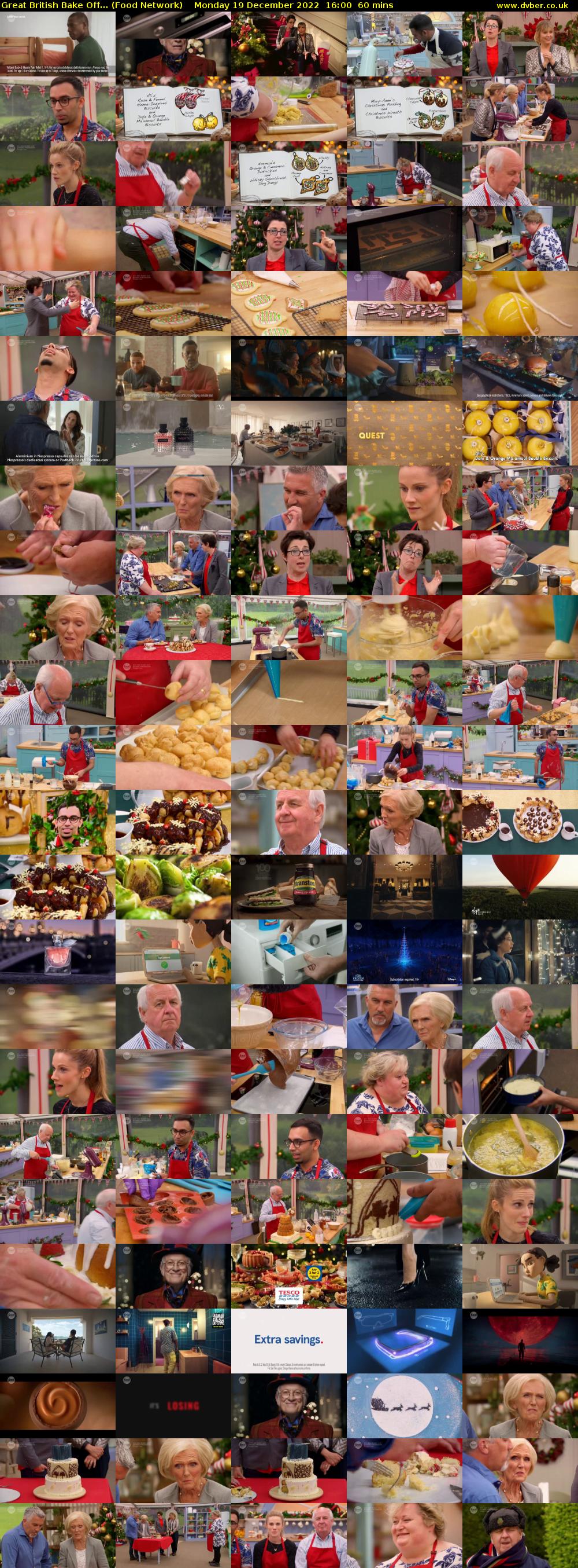 Great British Bake Off... (Food Network) Monday 19 December 2022 16:00 - 17:00