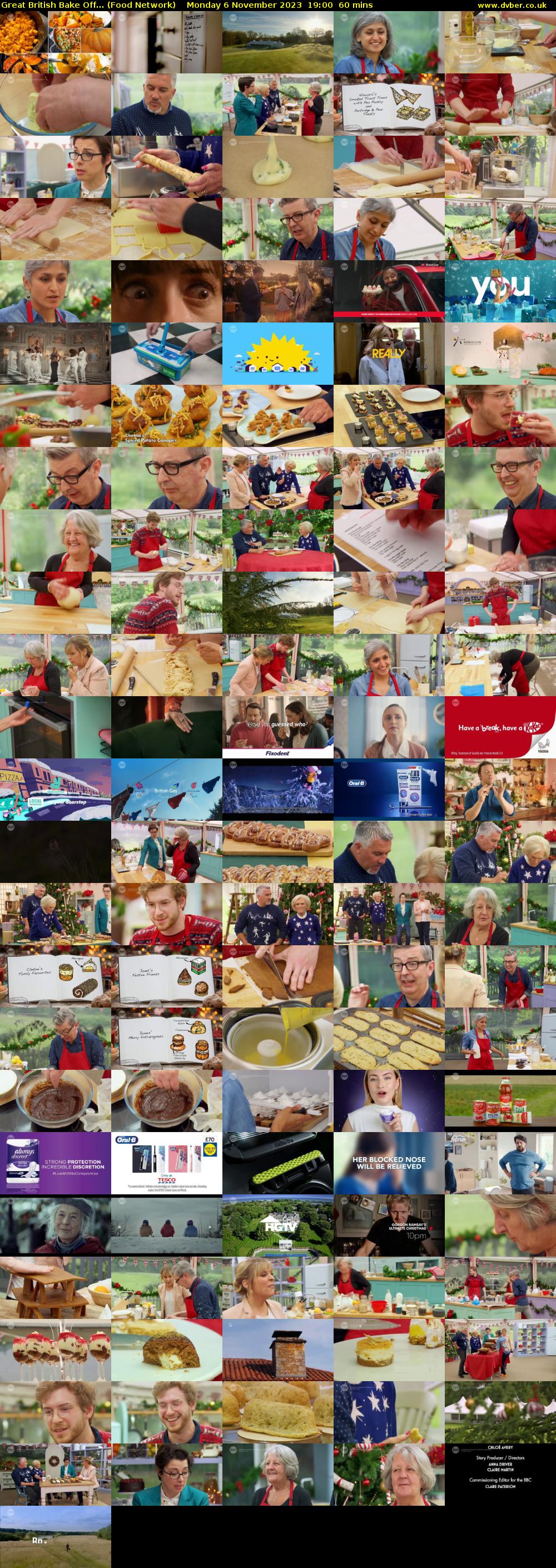 Great British Bake Off... (Food Network) Monday 6 November 2023 19:00 - 20:00