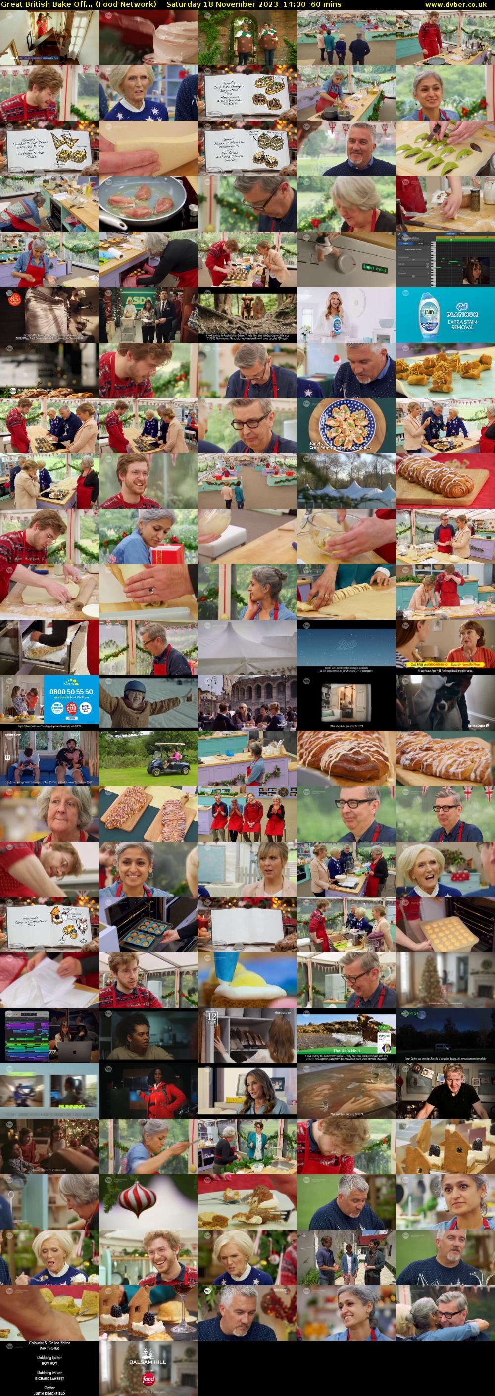 Great British Bake Off... (Food Network) Saturday 18 November 2023 14:00 - 15:00