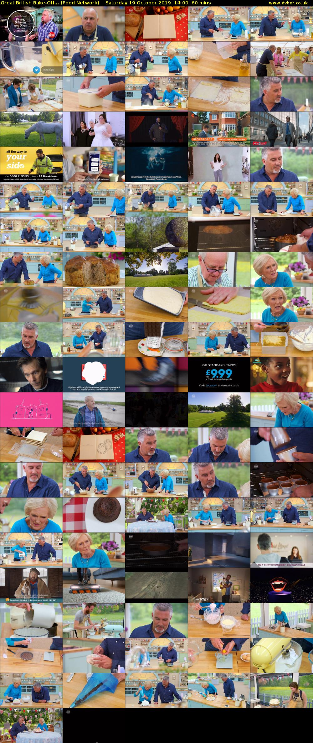 Great British Bake-Off... (Food Network) Saturday 19 October 2019 14:00 - 15:00