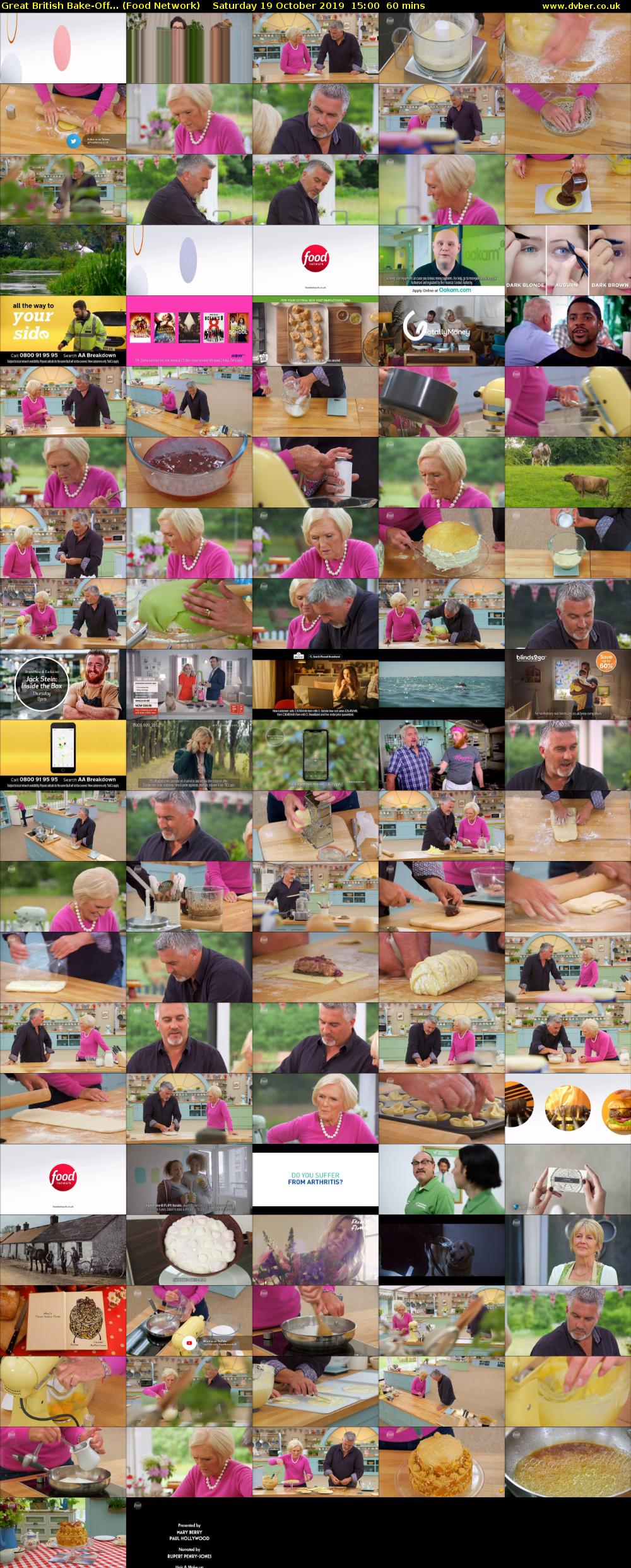 Great British Bake-Off... (Food Network) Saturday 19 October 2019 15:00 - 16:00