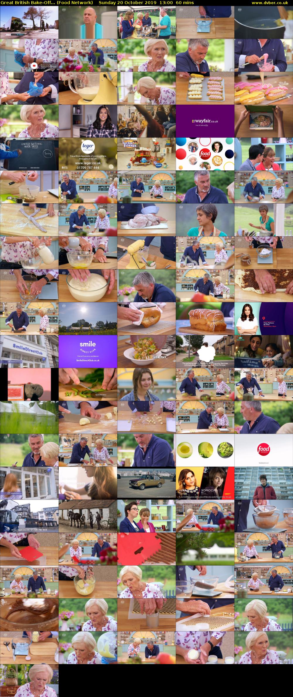 Great British Bake-Off... (Food Network) Sunday 20 October 2019 13:00 - 14:00