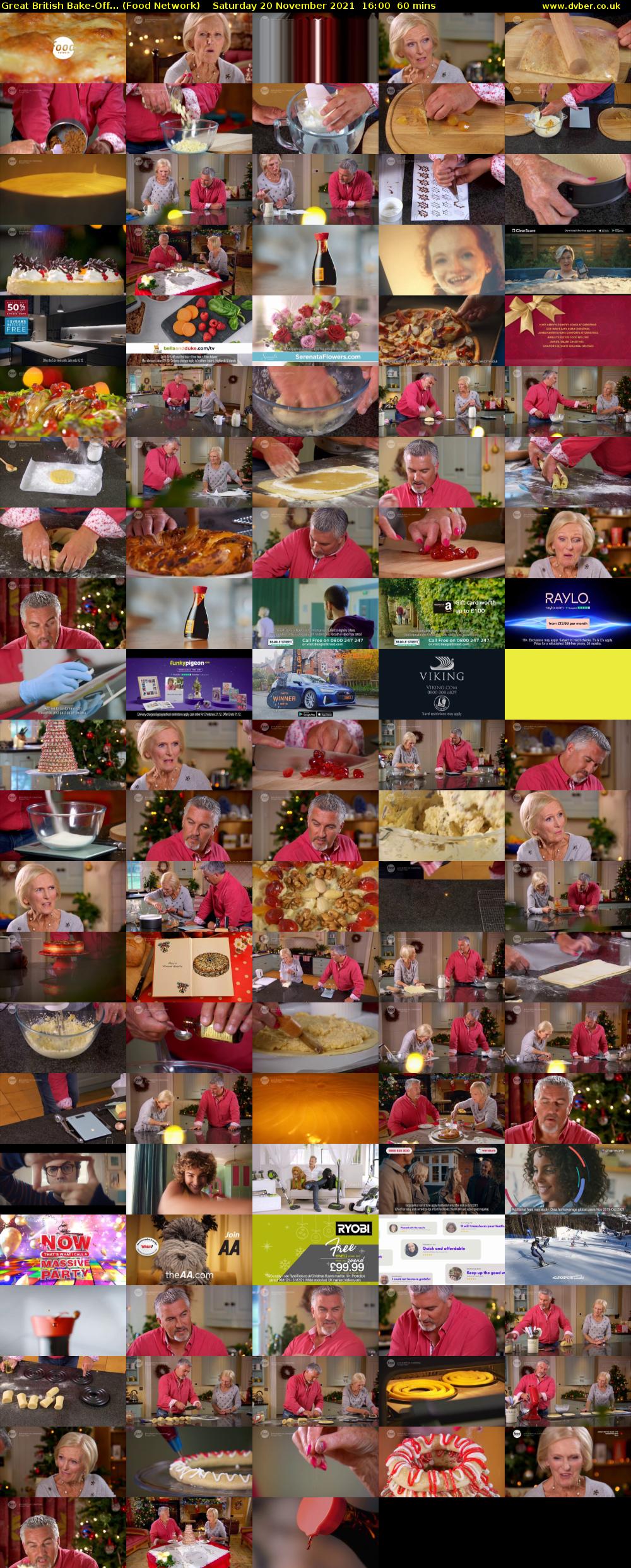 Great British Bake-Off... (Food Network) Saturday 20 November 2021 16:00 - 17:00