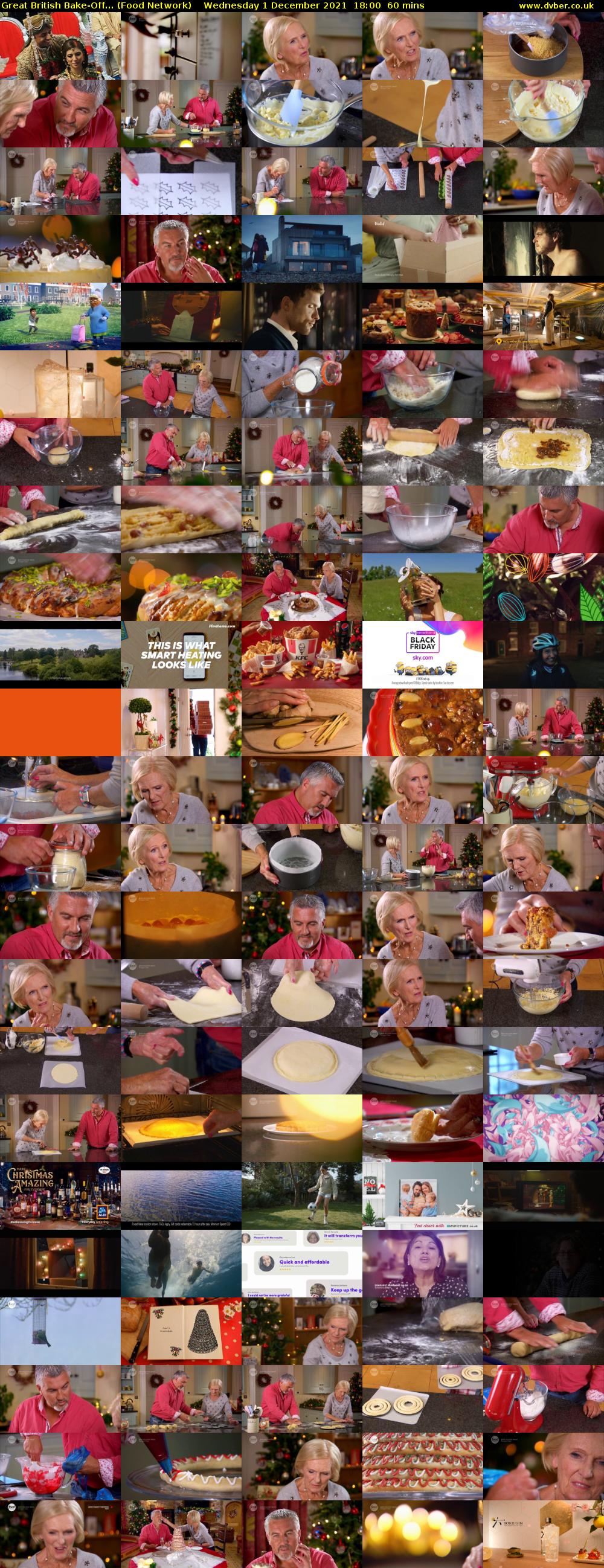 Great British Bake-Off... (Food Network) Wednesday 1 December 2021 18:00 - 19:00