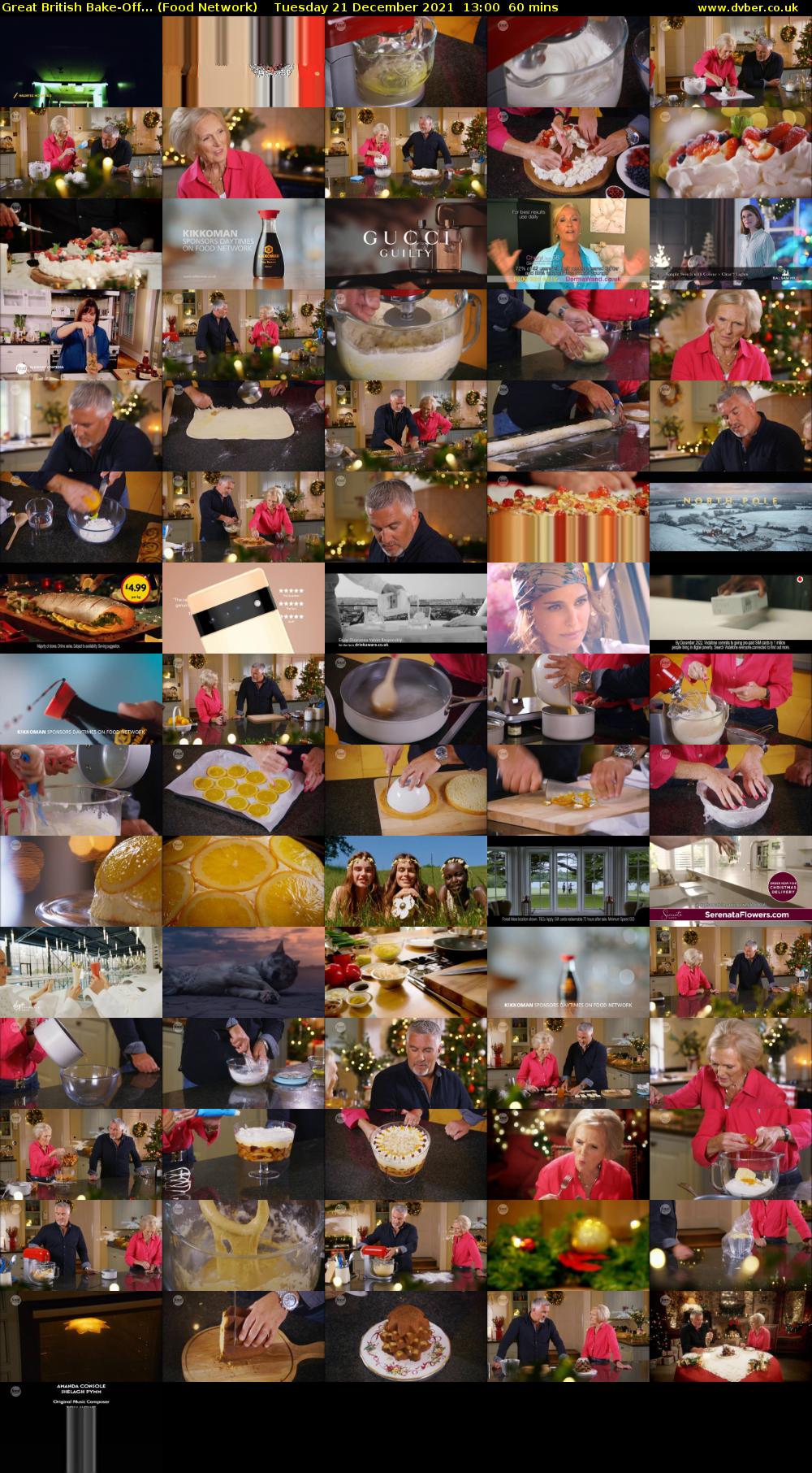 Great British Bake-Off... (Food Network) Tuesday 21 December 2021 13:00 - 14:00
