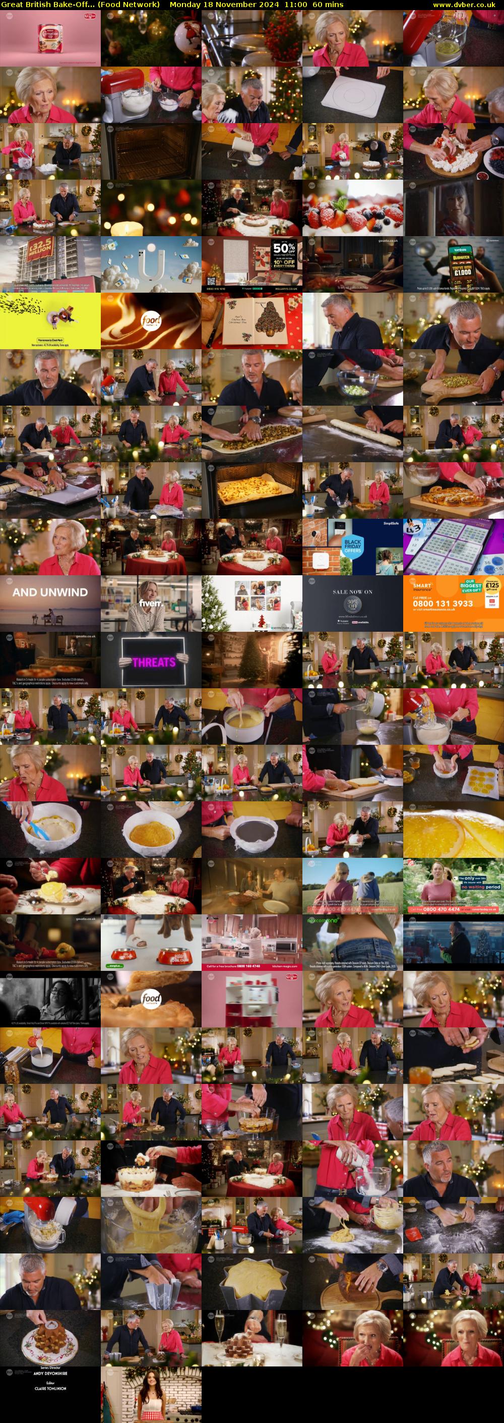 Great British Bake-Off... (Food Network) Monday 18 November 2024 11:00 - 12:00