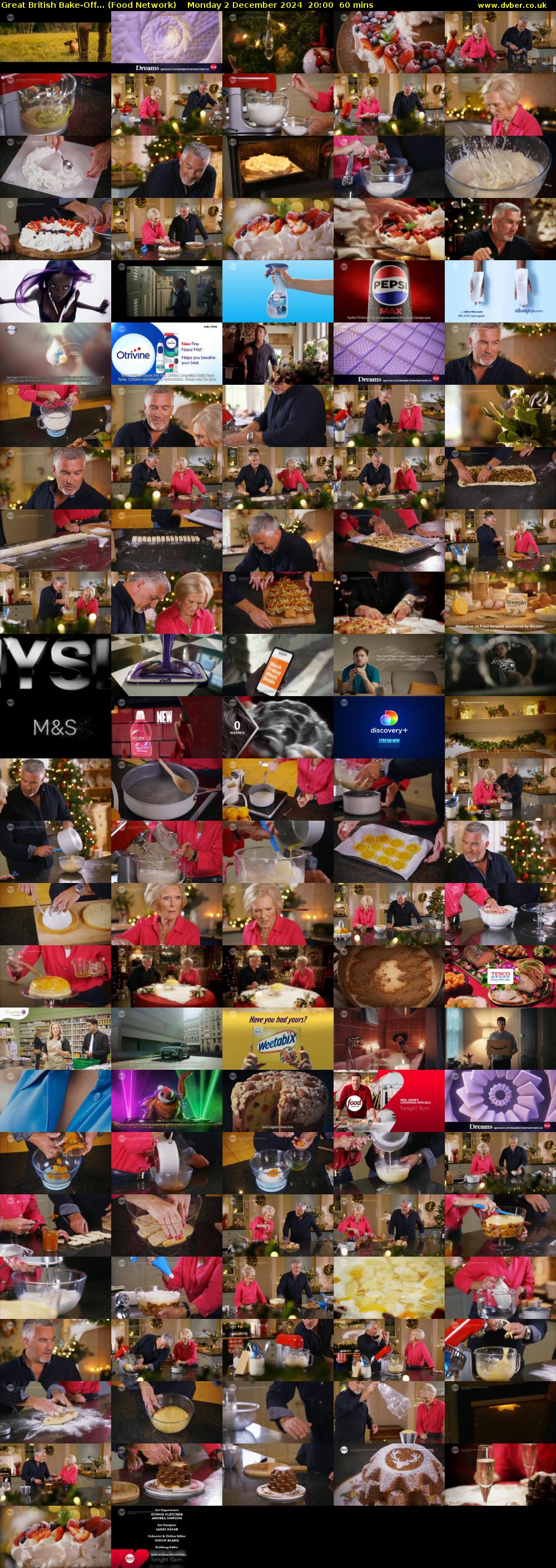 Great British Bake-Off... (Food Network) Monday 2 December 2024 20:00 - 21:00