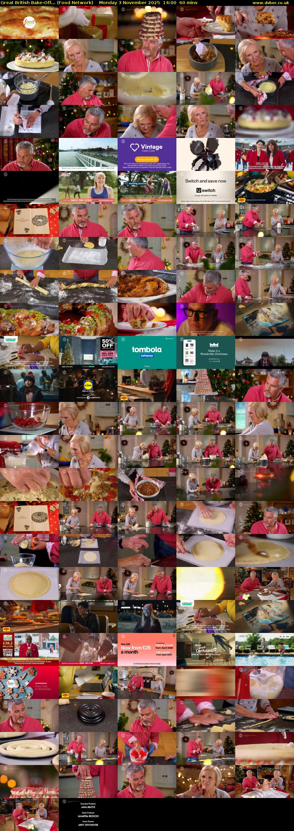 Great British Bake-Off... (Food Network) Monday 3 November 2025 14:00 - 15:00