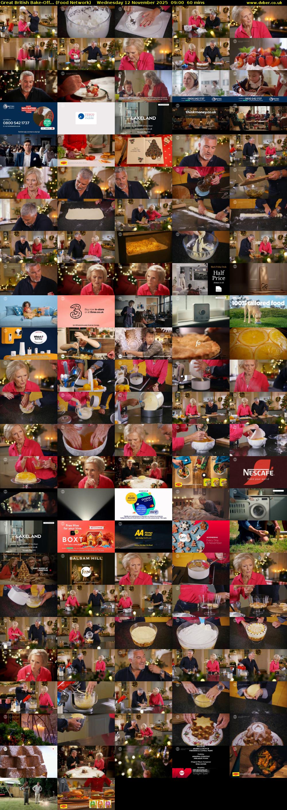 Great British Bake-Off... (Food Network) Wednesday 12 November 2025 09:00 - 10:00